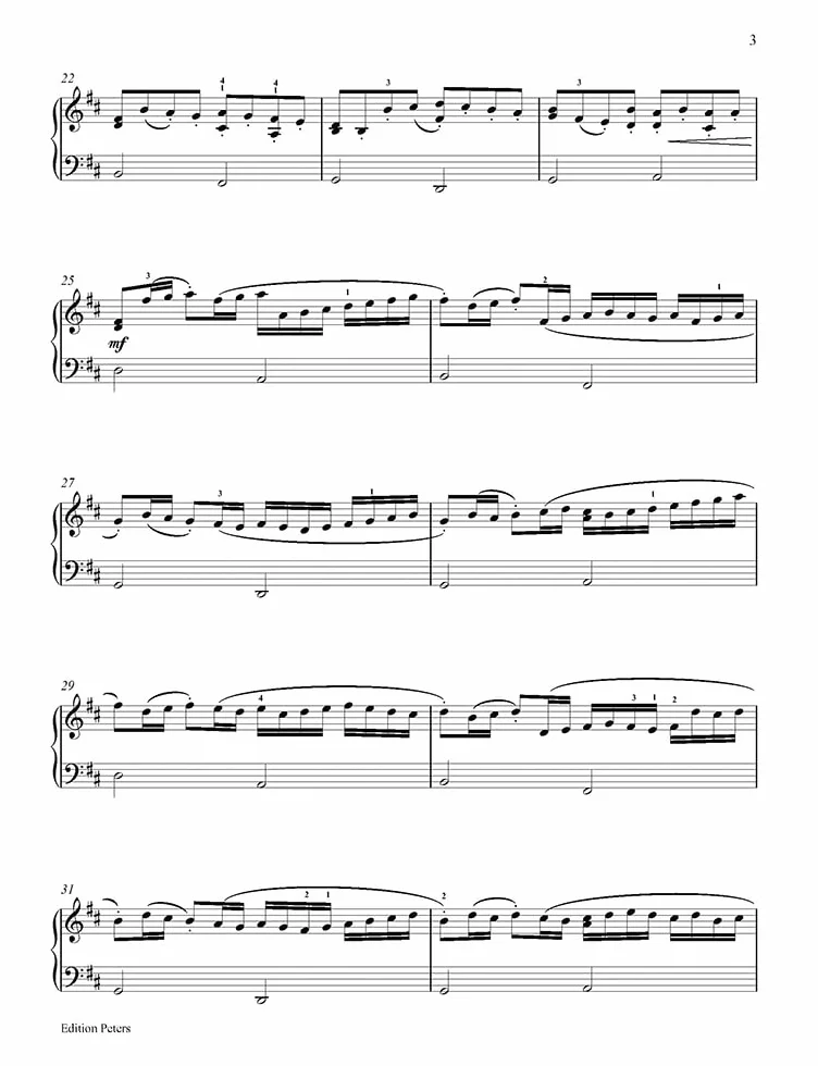 Canon D-Dur Bearbeitung für Klavier zu 2 Händen Partitur