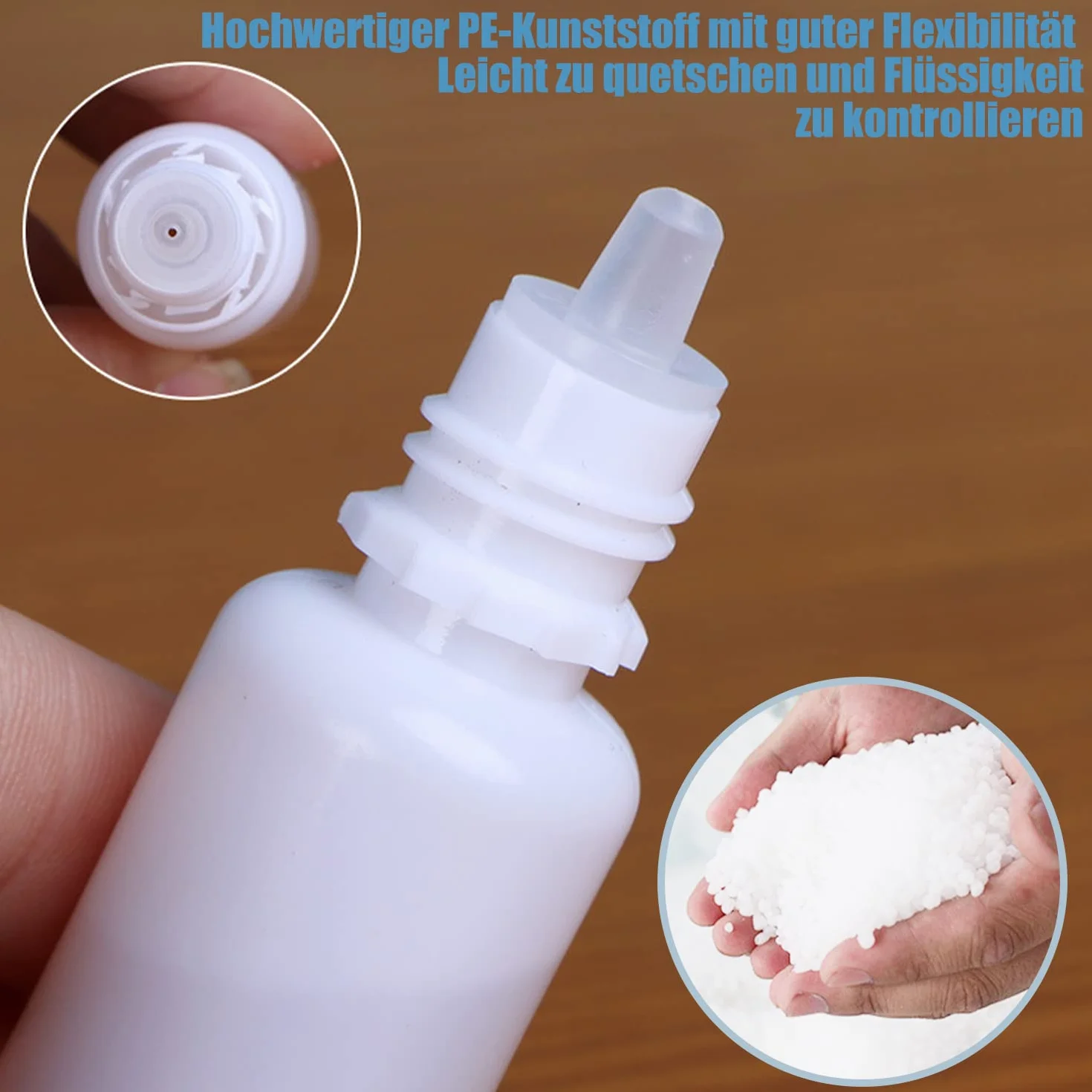 LATRAT 10 sztuk butelek z kroplomierzem, 10 ml, z lejkiem, pipetą transferową, butelka do oczu, buteleczki z kroplomierzem, białe 10 ml