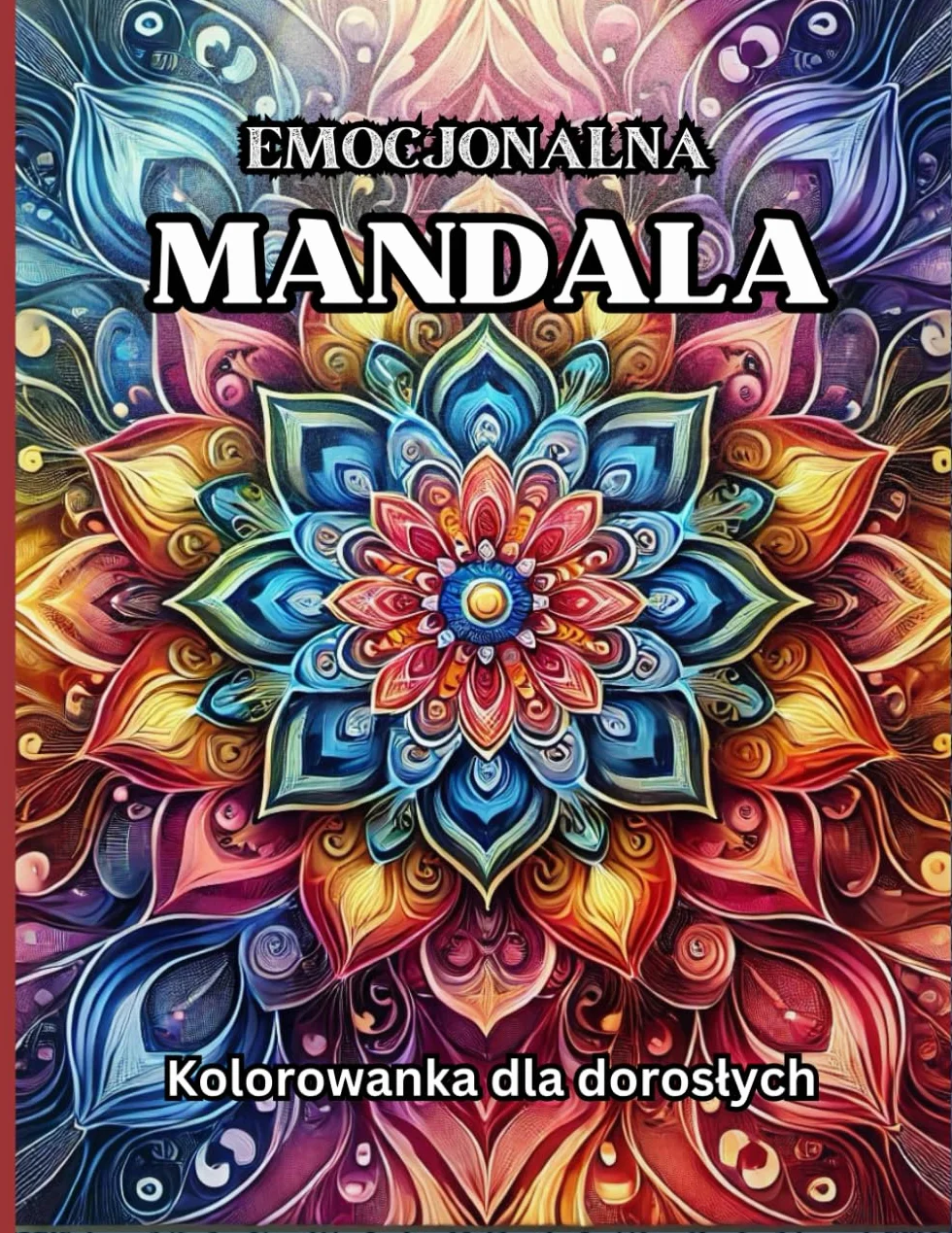 Kolorowanka dla dorosłych EMOCJONALNA MANDALA: Relaks, redukcja stresu i uważność z 44 uspokajającymi wzorami