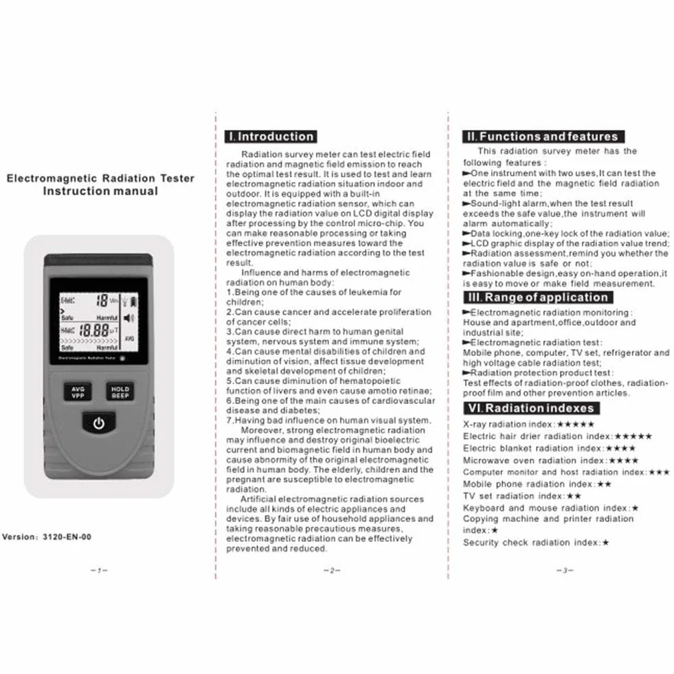GM3120 Tester blokady danych EMF z profesjonalnym cyfrowym detektorem promieniowania elektromagnetycznego dźwiękiem i alarmem świetlnym