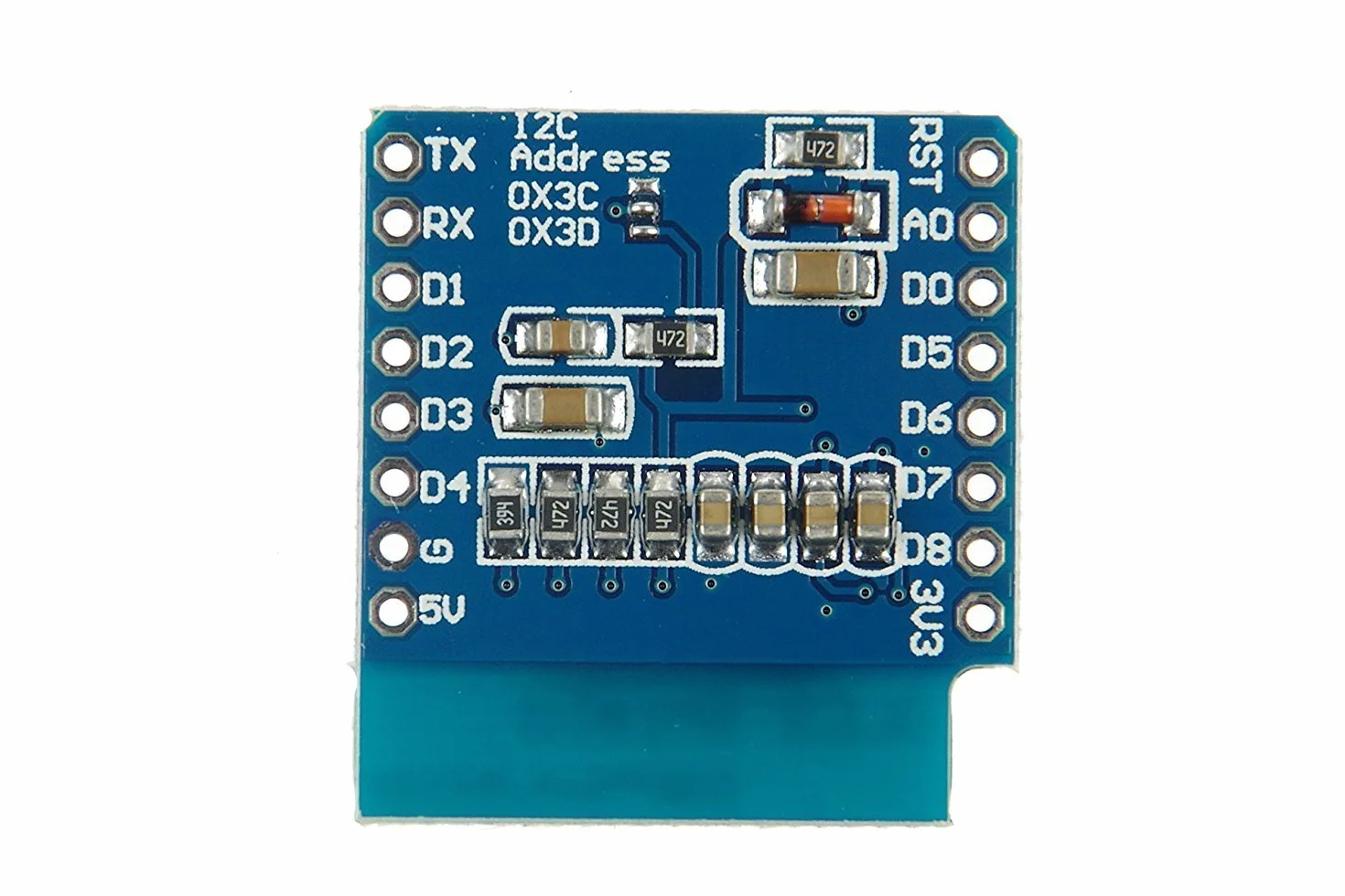 DollaTek Moduł wyświetlacza OLED Shield 0,66" 64 x 48 moduł LCD IIC/I2C