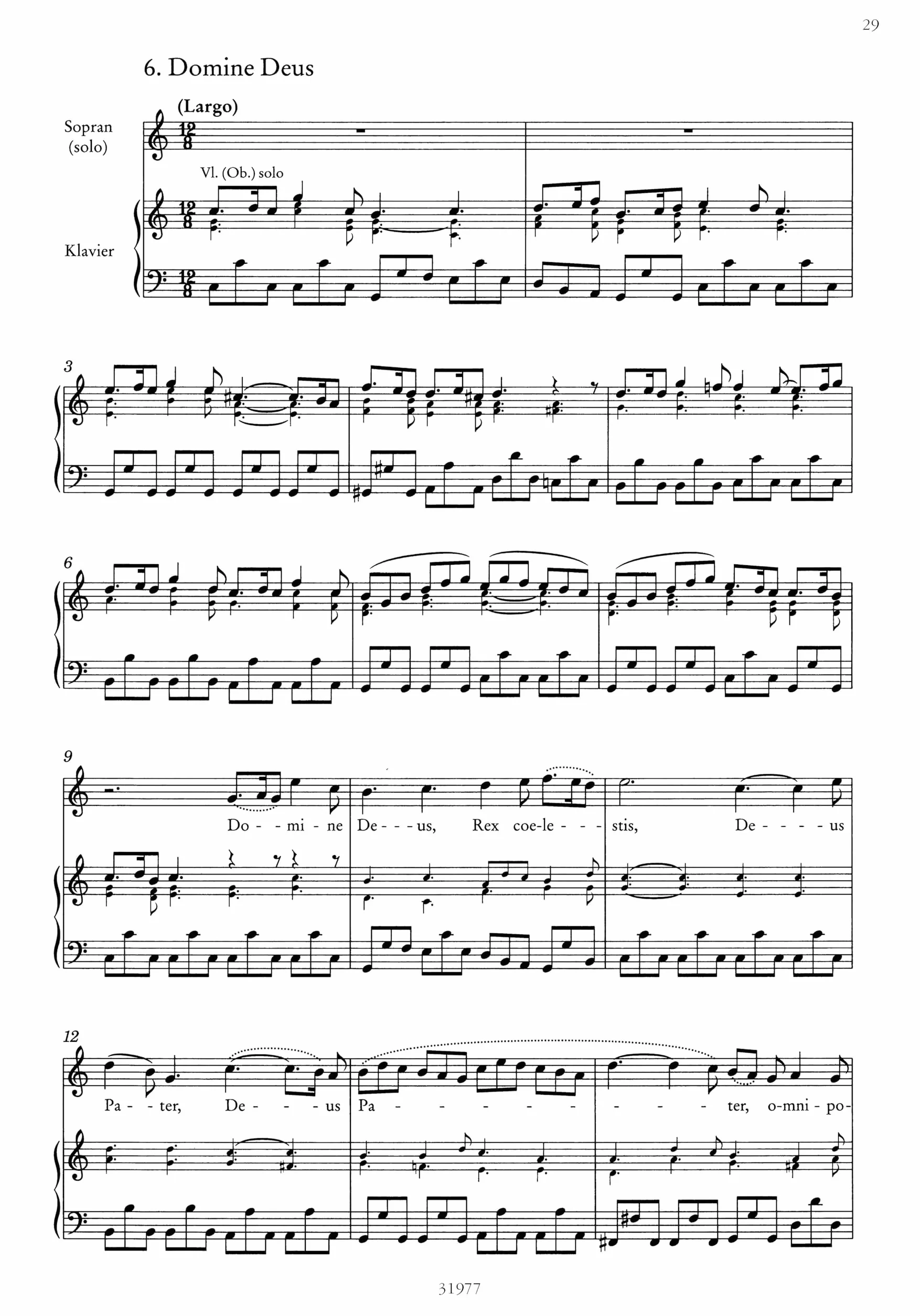 Gloria D-dur RV 589 Gloria in D Major RV 589 Chant Klavierauszug