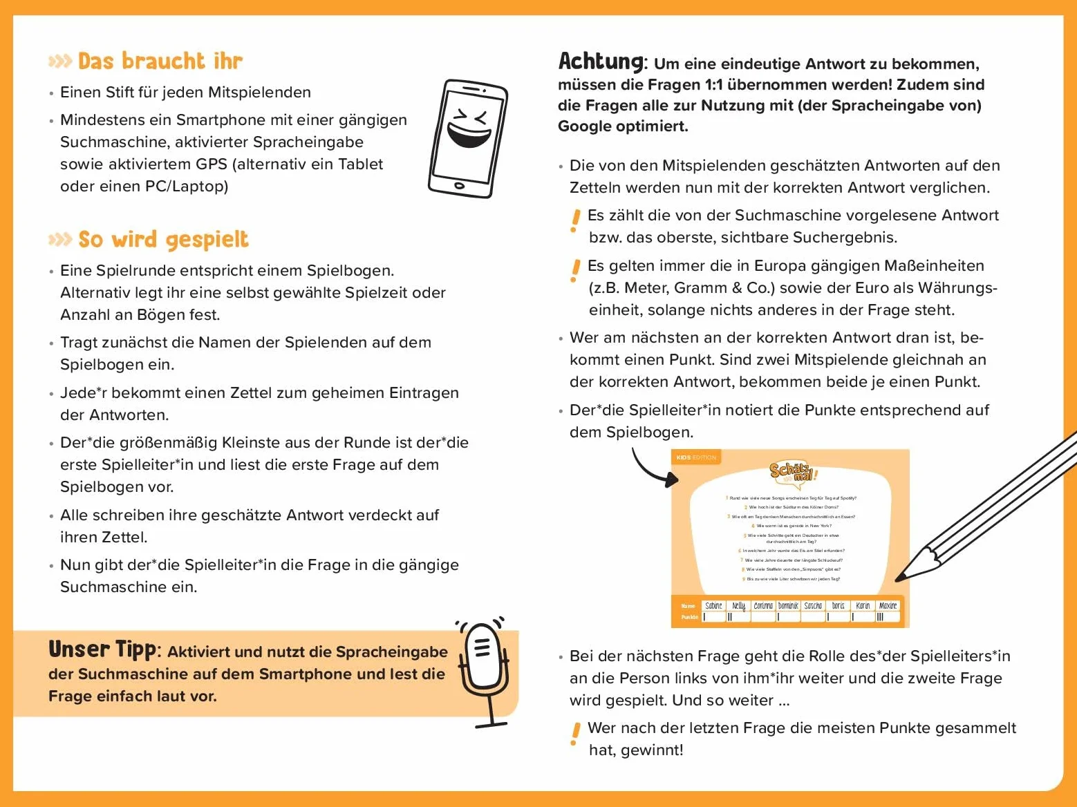 Schätz mal! Kids Edition Quiz ab 8 Jahre 2-8 Spieler Spiele-Block