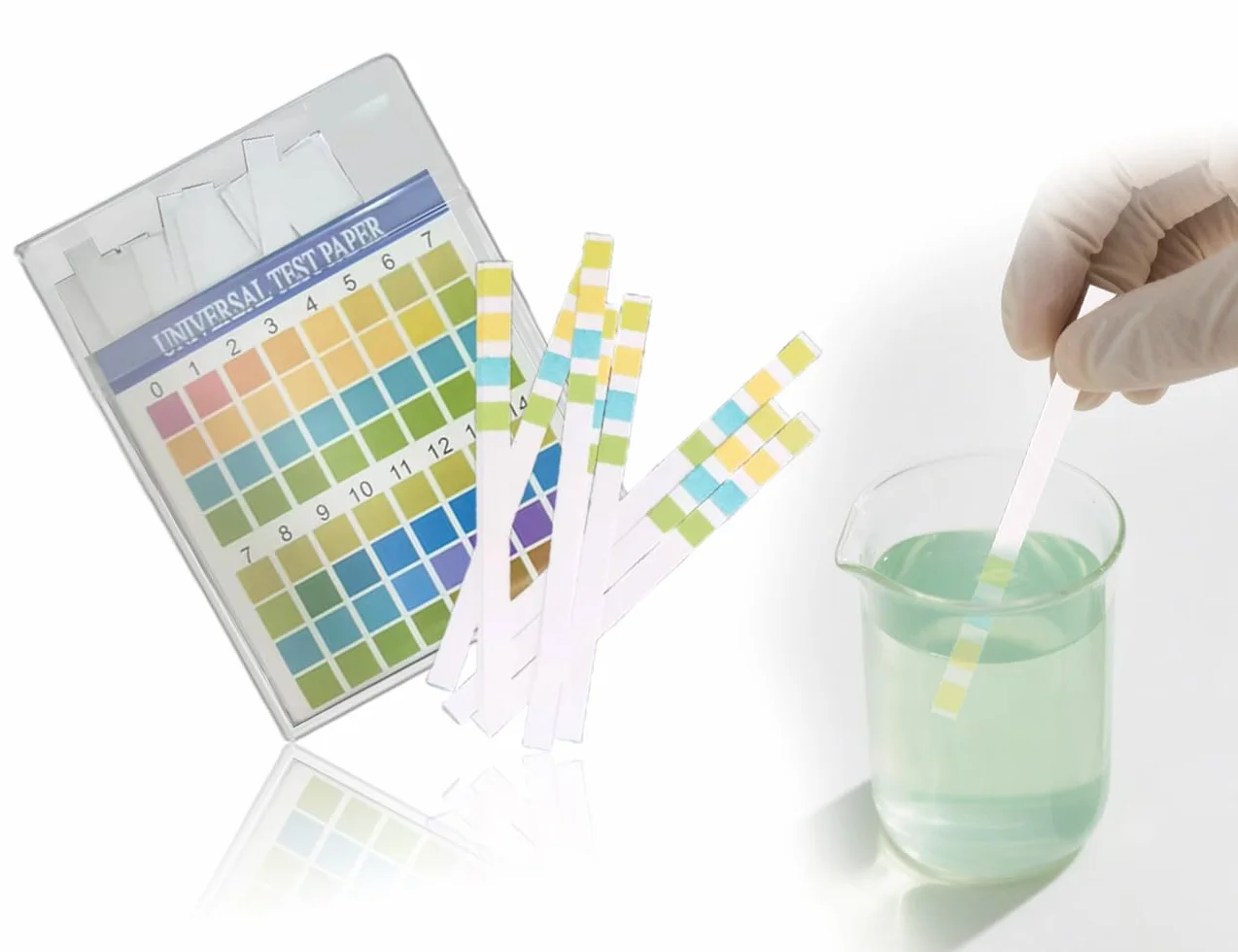100 sztuk pasków testowych PH, papier lakmusowy na bazie kwasu, zakres pomiarowy (paski pomiarowe pH 0-14), do zastosowania w domu, akwariach, laboratoriach, moczu, wodzie pitnej