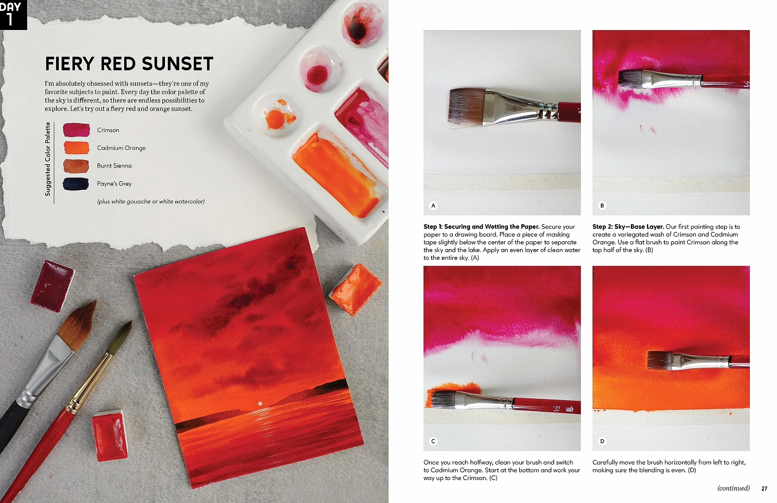 Bold and Beautiful Watercolor Skies: Learn to Paint Stunning Clouds, Sunsets, Galaxies, and More - A Master Class for Beginners