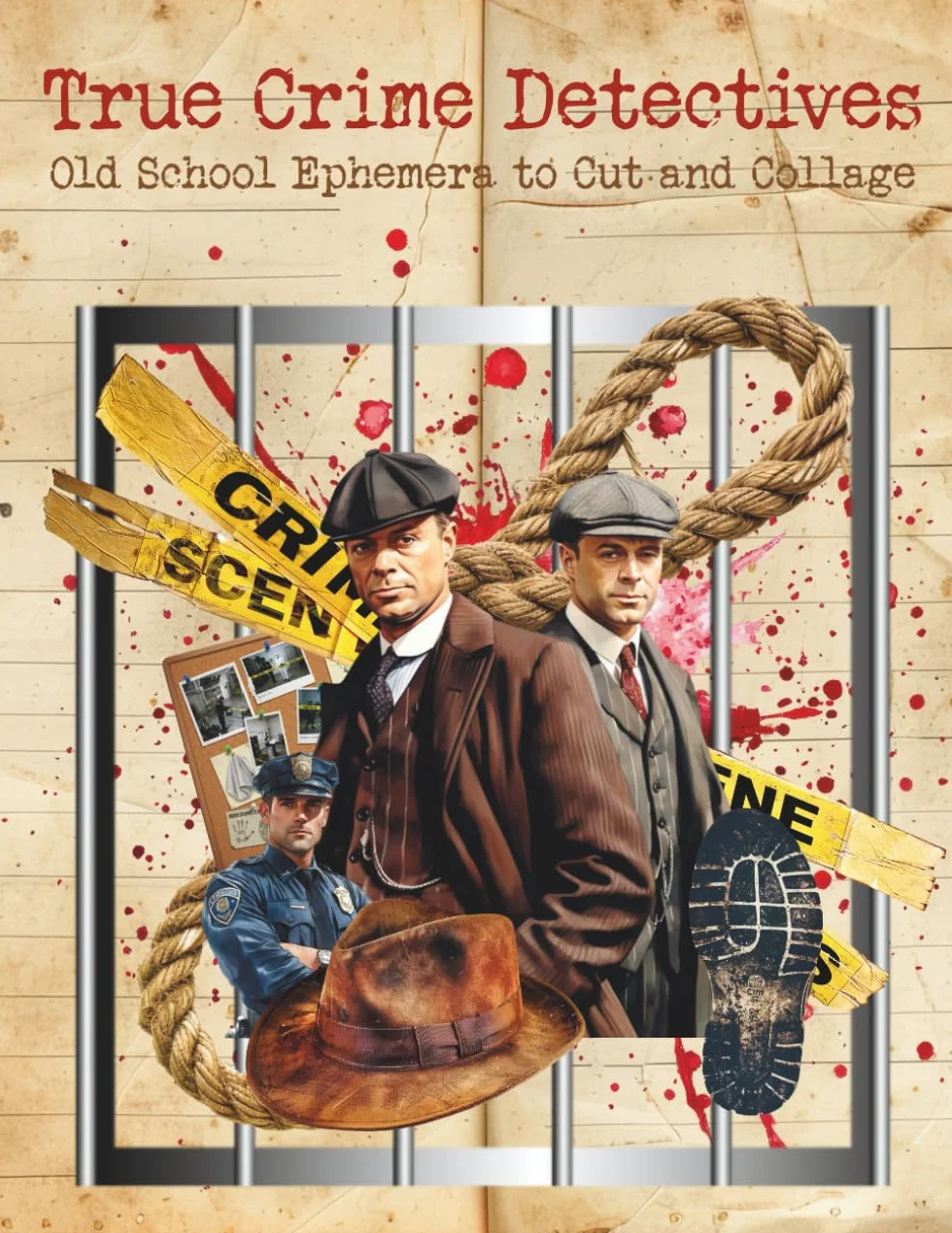 True Crime Detectives Old School Ephemera Vintage Crime Scene Papers for Scrapbooking Junk Journals Paper Crafts