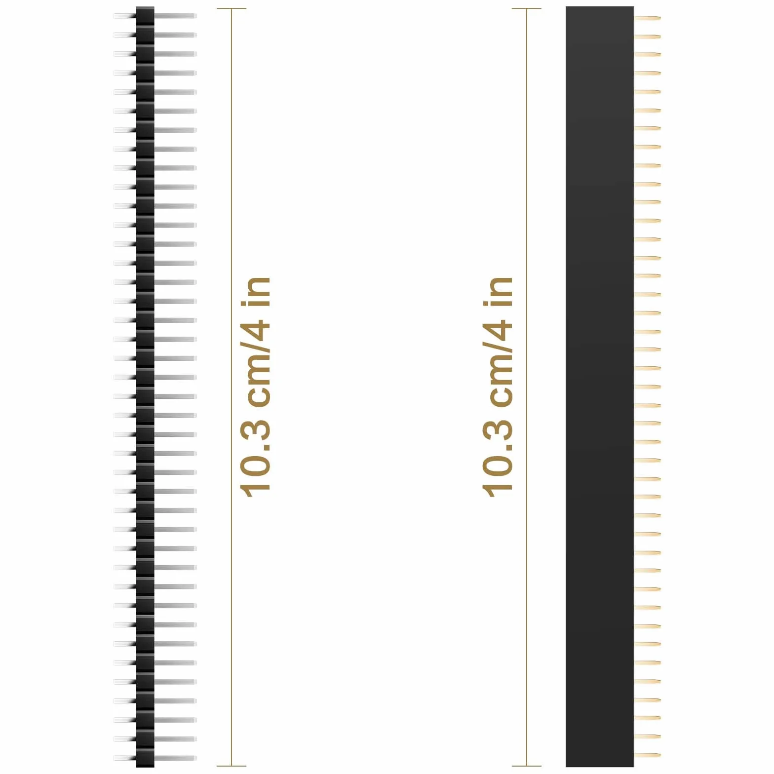 40 szt. 2,54 mm nagłówki pinowe - 20 szt. męskie, 20 szt. żeńskie łamane płytka PCB jednorzędowy zestaw złączy nagłówków pinowych do osłony prototypowej Arduino