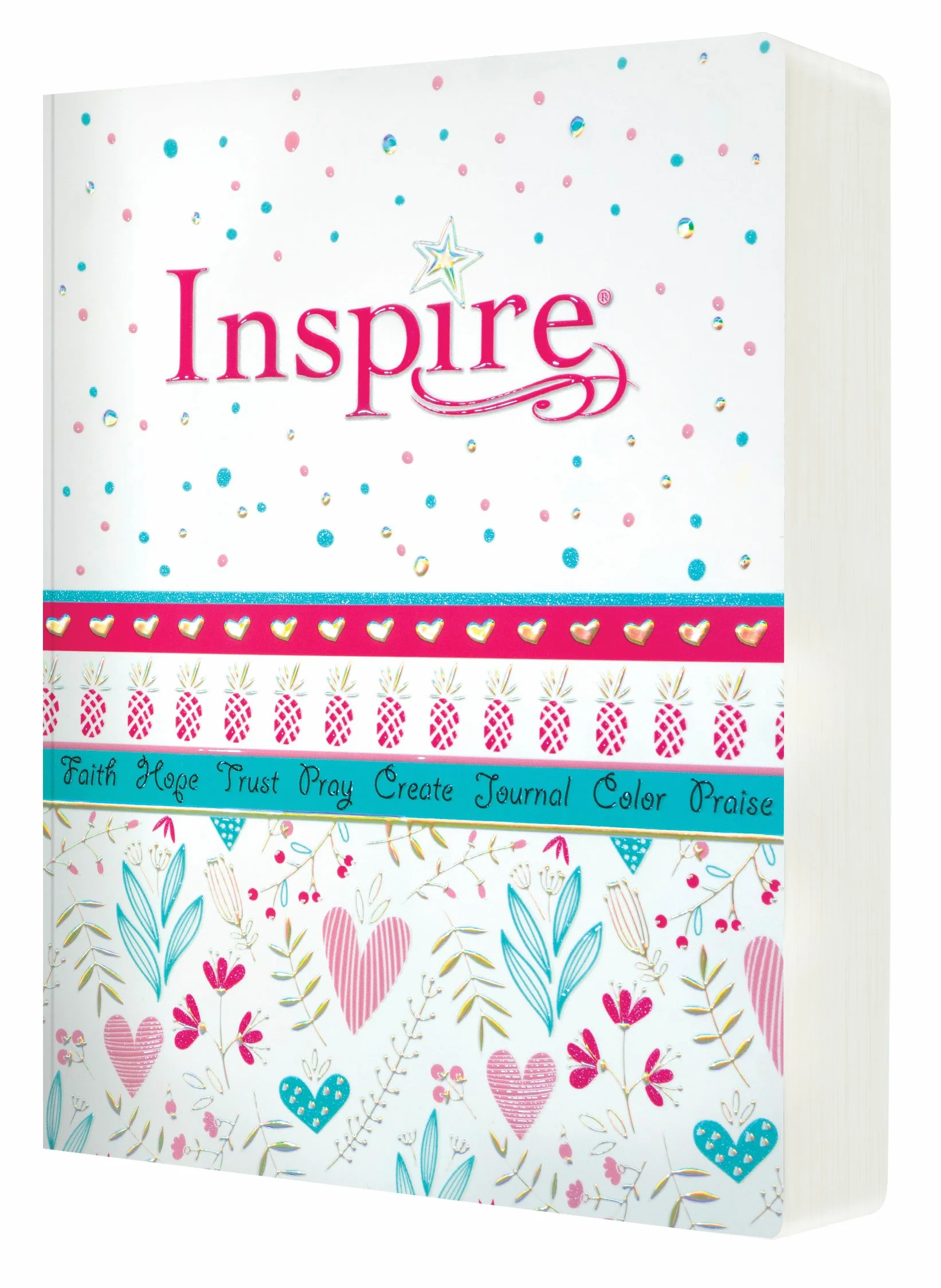 Inspire Bible for Girls New Living Translation Coloring Creative Journaling