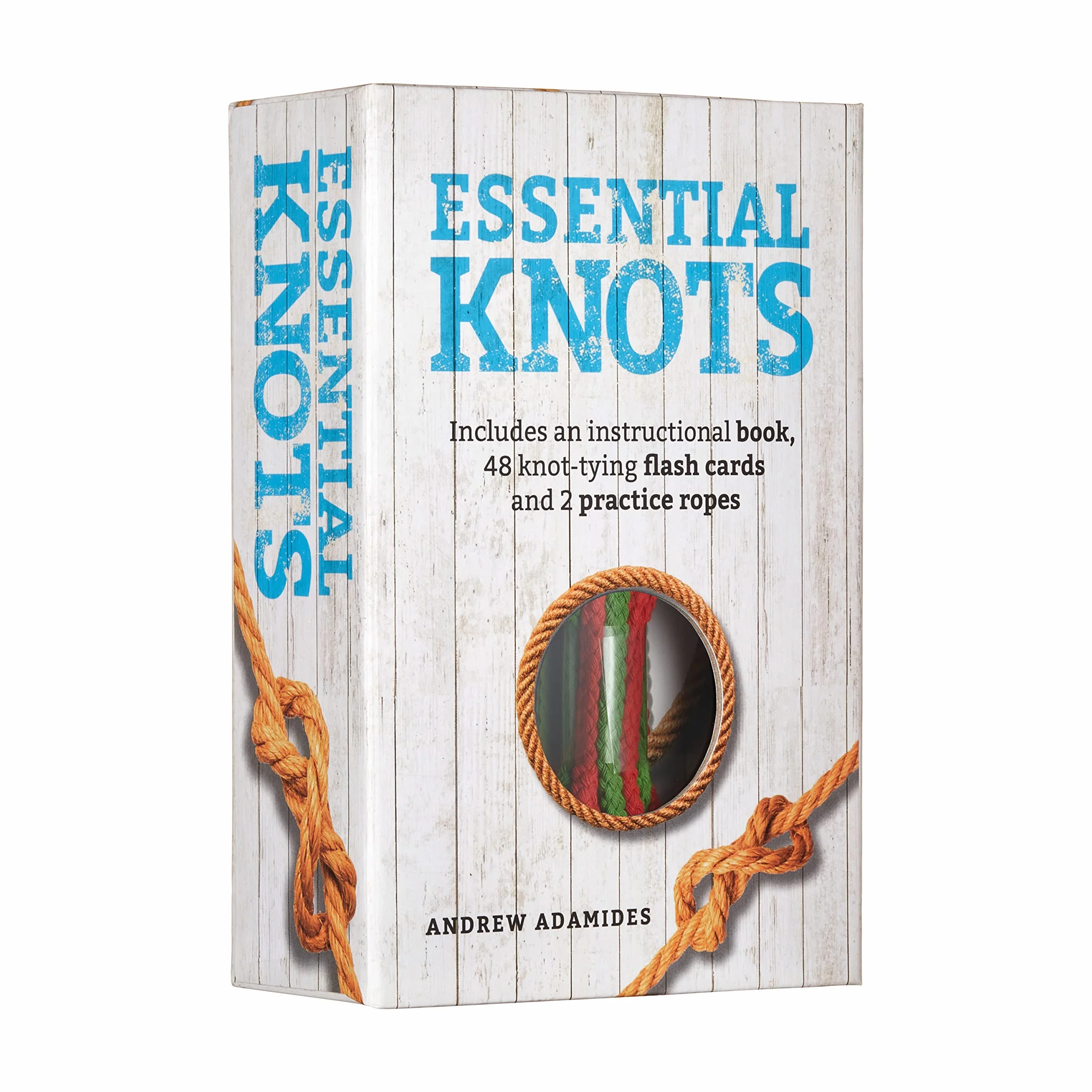 Essential Knots Kit: Includes Instructional Book, 48 Knot Tying Flash Cards and 2 Practice Ropes