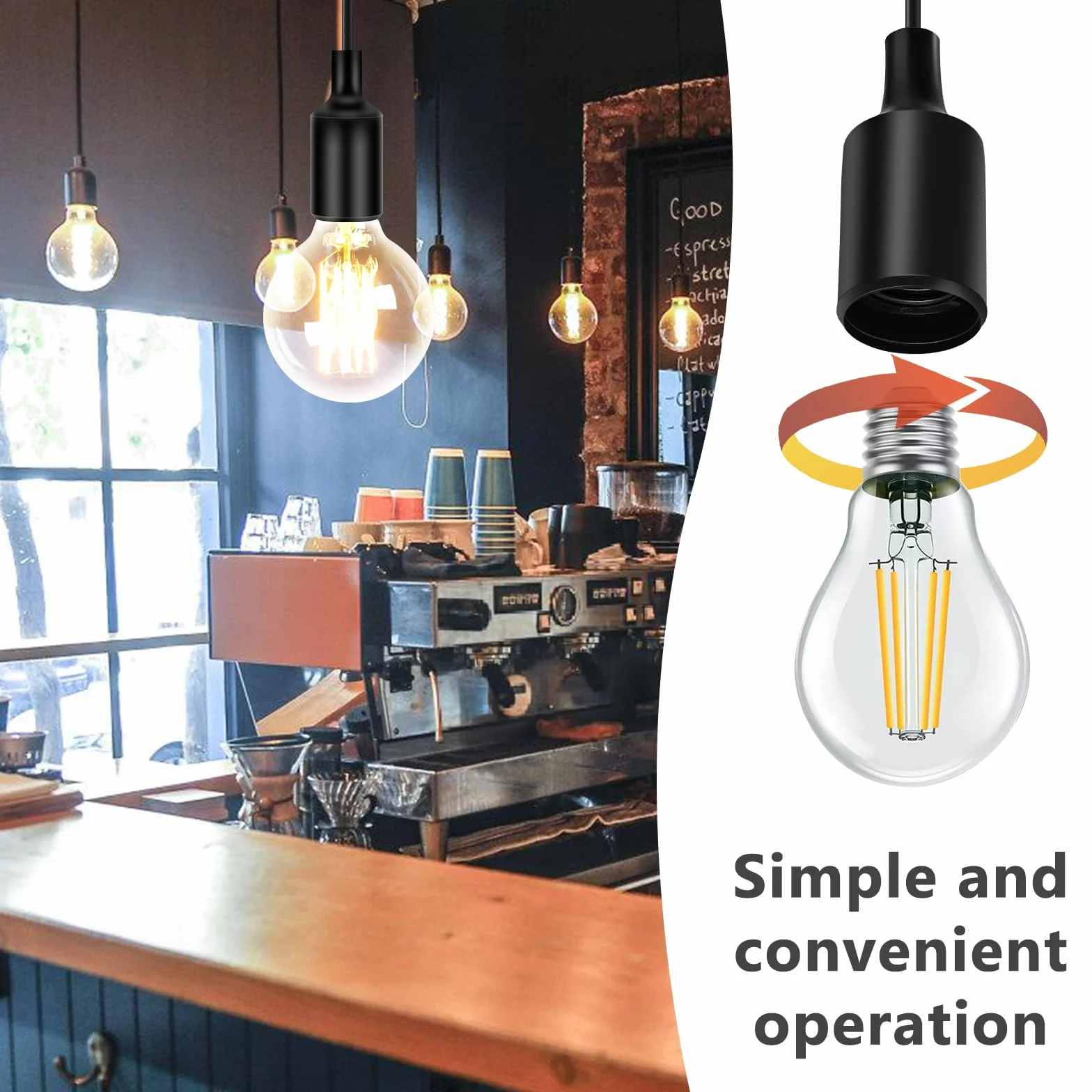 Lampa wisząca E27 6m z przełącznikiem 2 sztuki