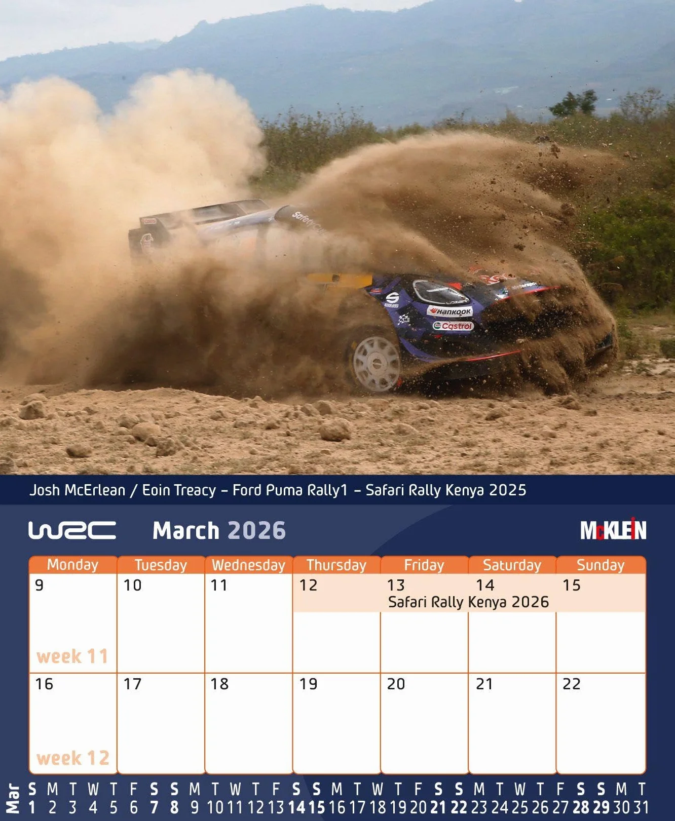 2026 Desktop Rally Calendar