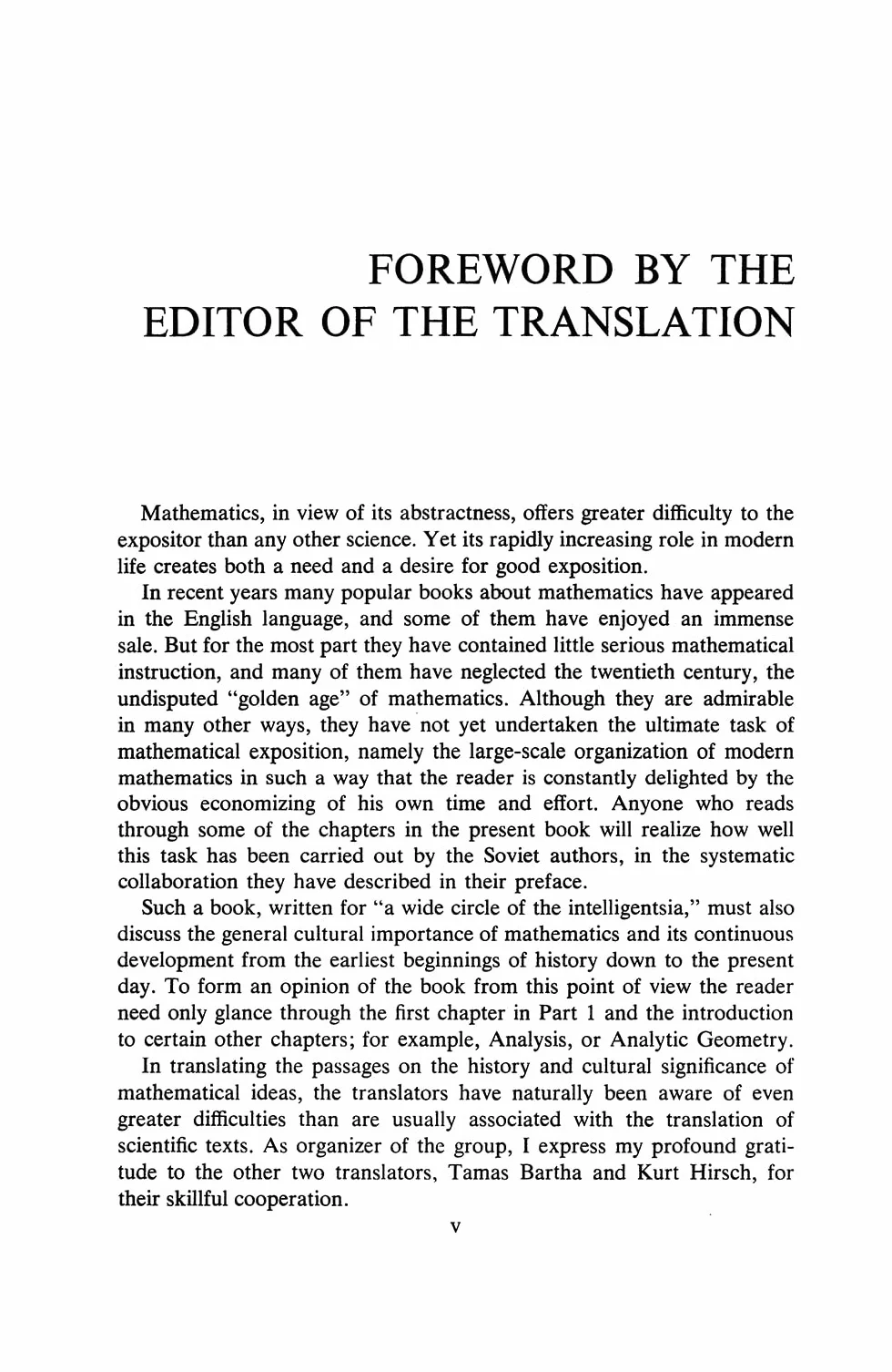 Mathematics: Its Content, Methods and Meaning
