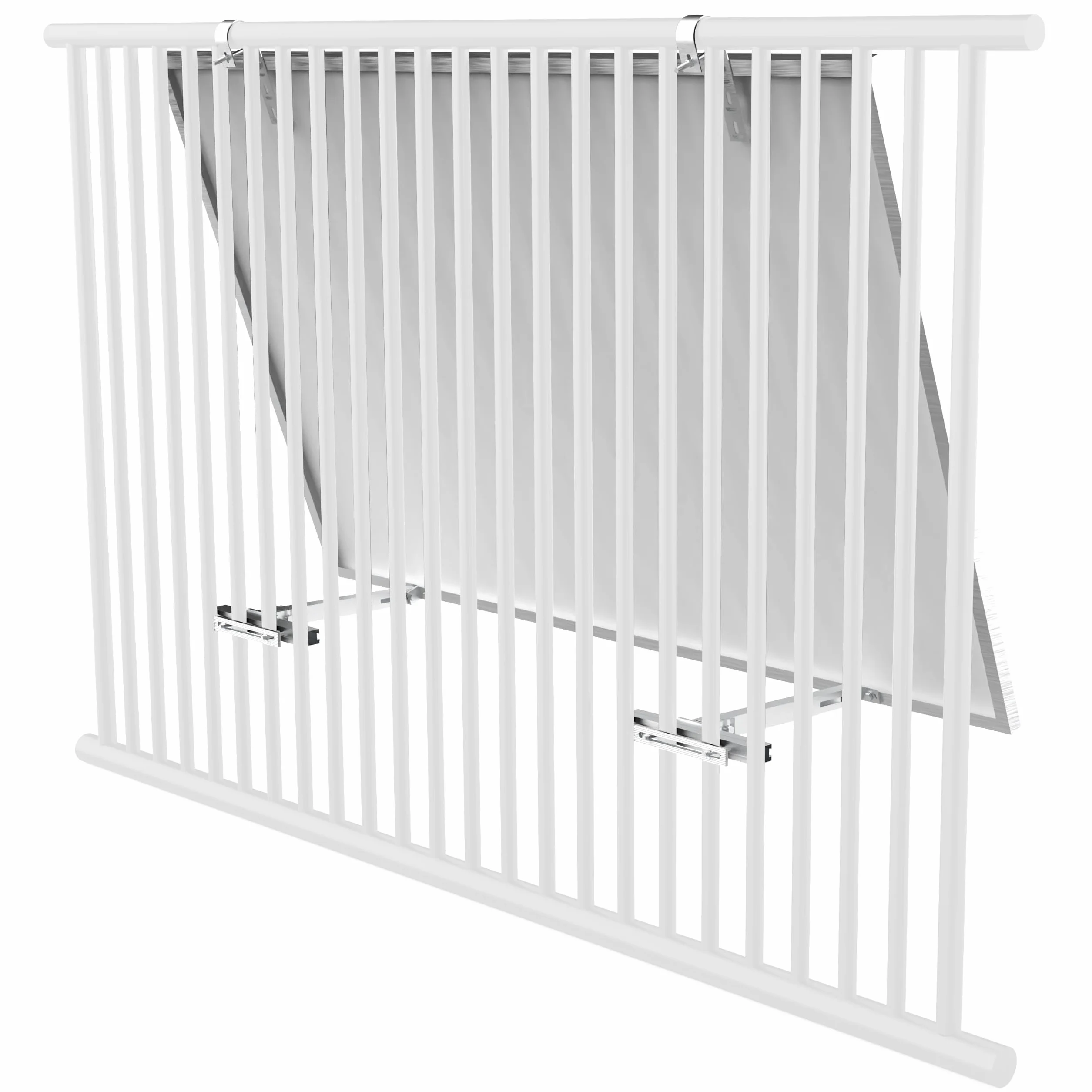 ULL uchwyt balkonowy do wszystkich modułów solarnych I wytrzymały uchwyt na panel słoneczny ze stopu aluminium, mocowanie balustrady balkonowej, regulowany kąt 0° lub 15-30°