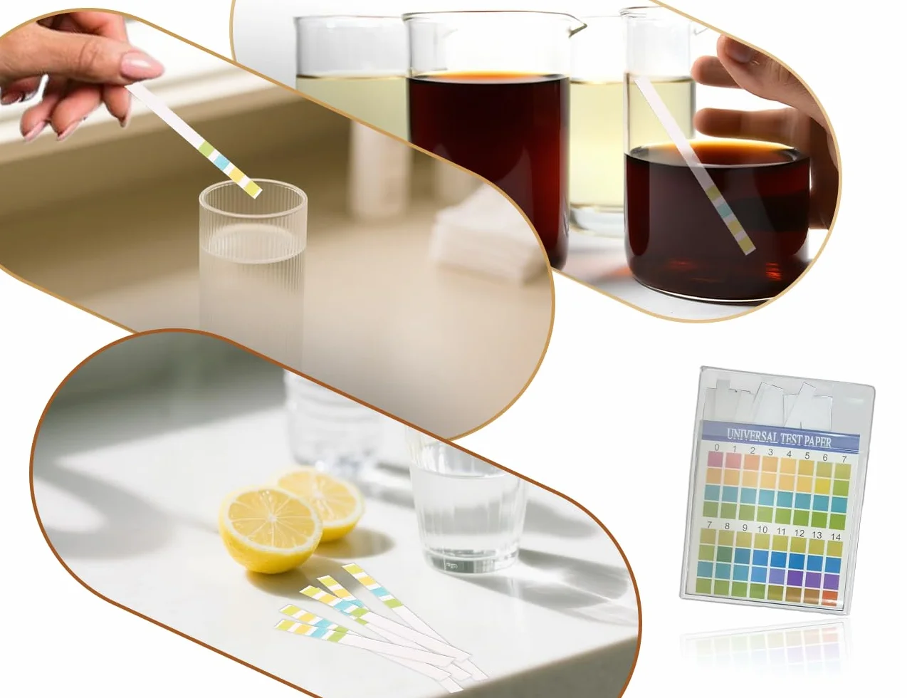 100 sztuk pasków testowych PH, papier lakmusowy na bazie kwasu, zakres pomiarowy (paski pomiarowe pH 0-14), do zastosowania w domu, akwariach, laboratoriach, moczu, wodzie pitnej