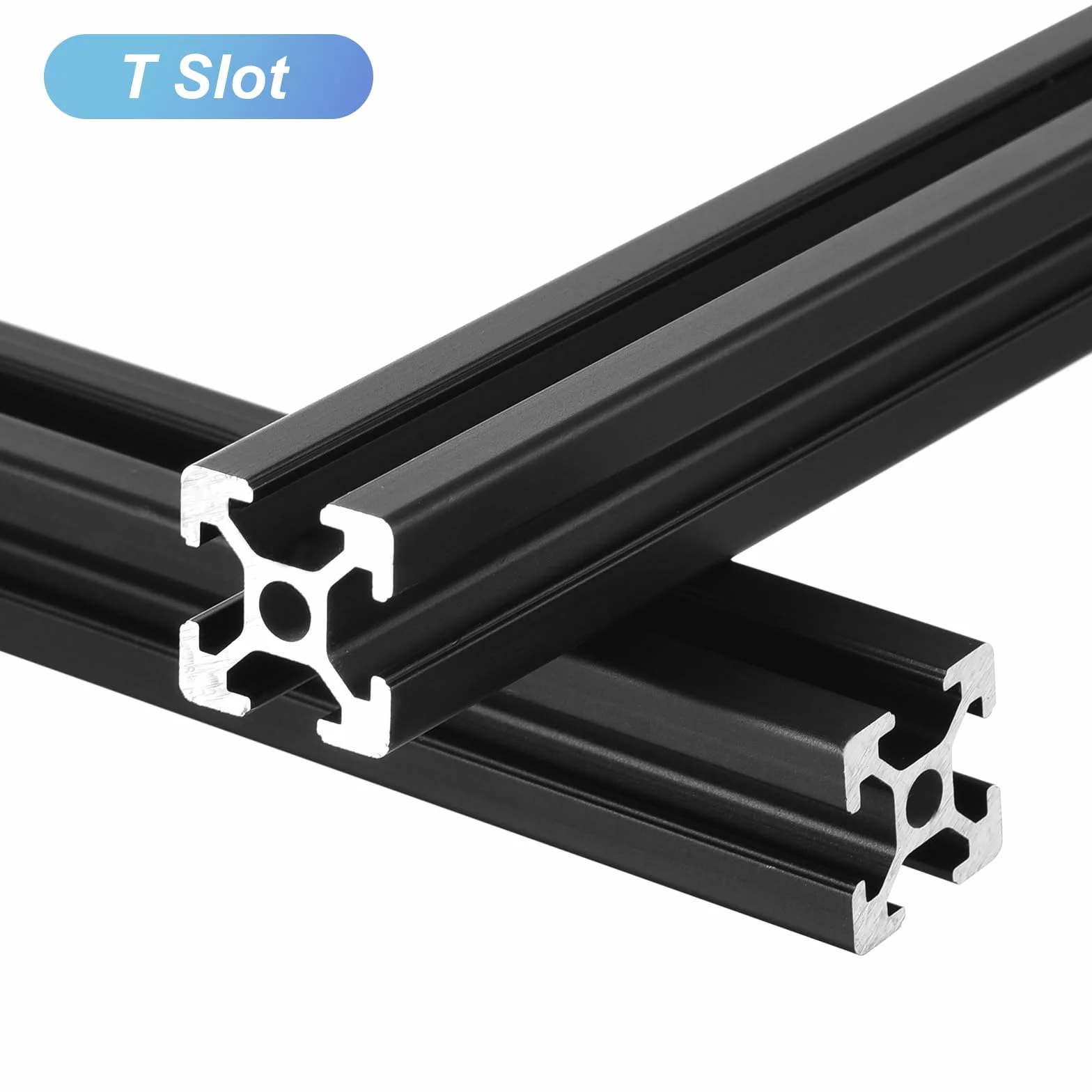 Gniazdo wytłaczane z aluminium 350 mm czarny anodowana szyna liniowa do drukarki 3D 4 szt