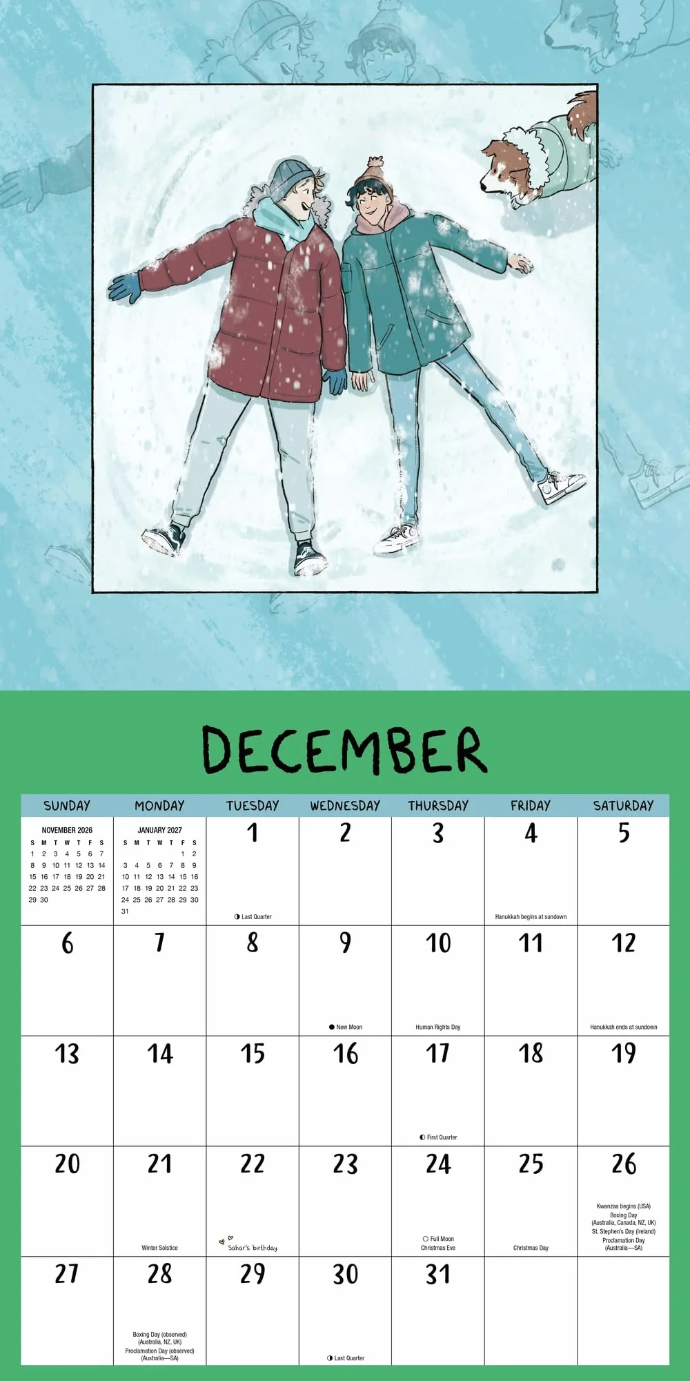 The Heartstopper 2026 Calendar: With art by Alice Oseman, and bonus poster!