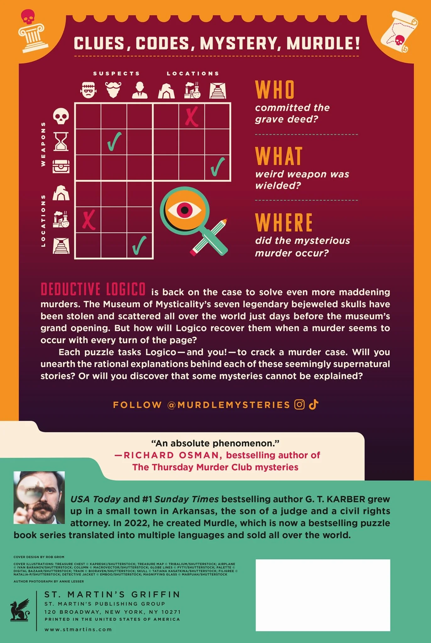 Murdle: The Case of the Seven Skulls: 64 Wildly Wicked Logic Puzzles
