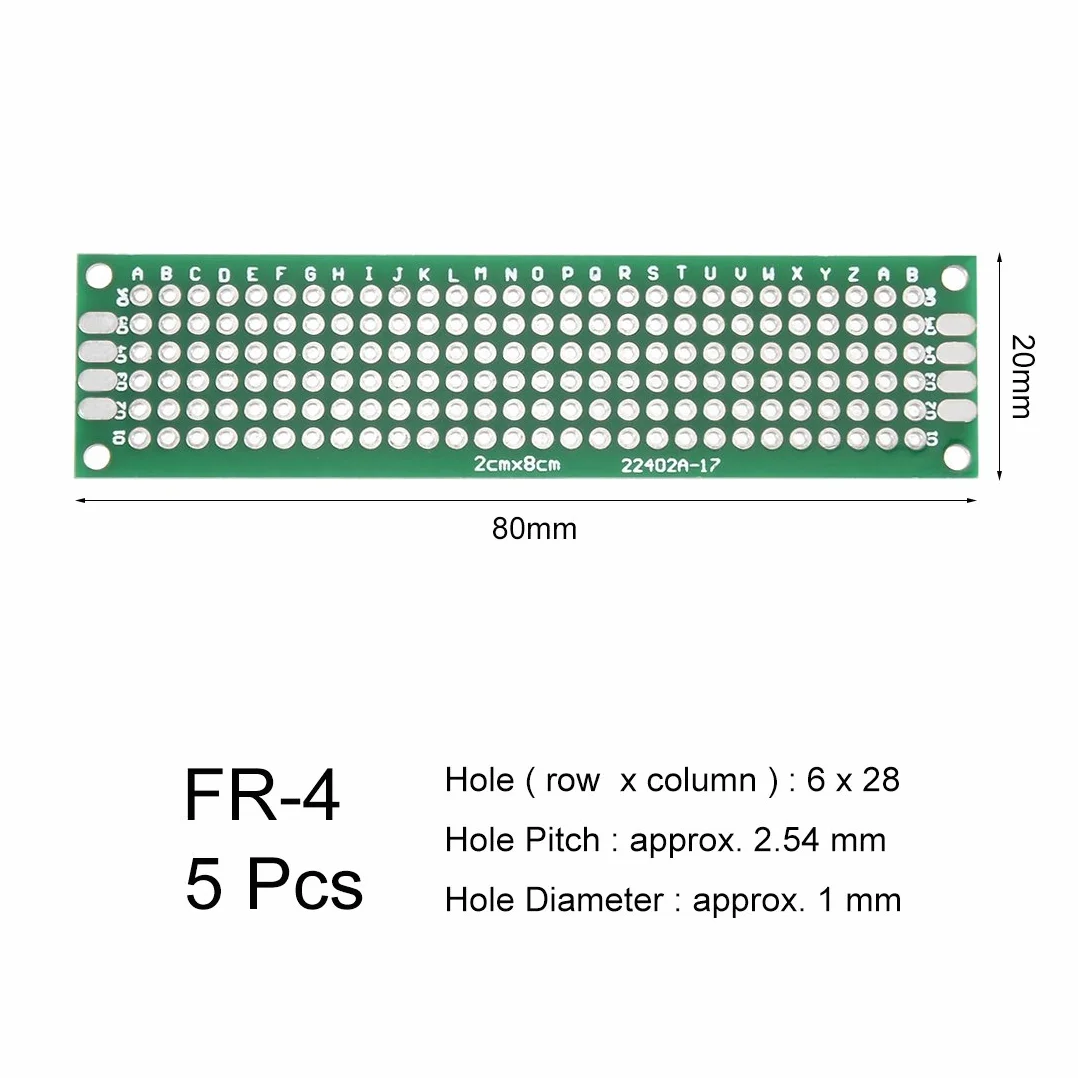 sourcing map dwustronna uniwersalna płytka perforowana PCB do lutowania DIY DE de
