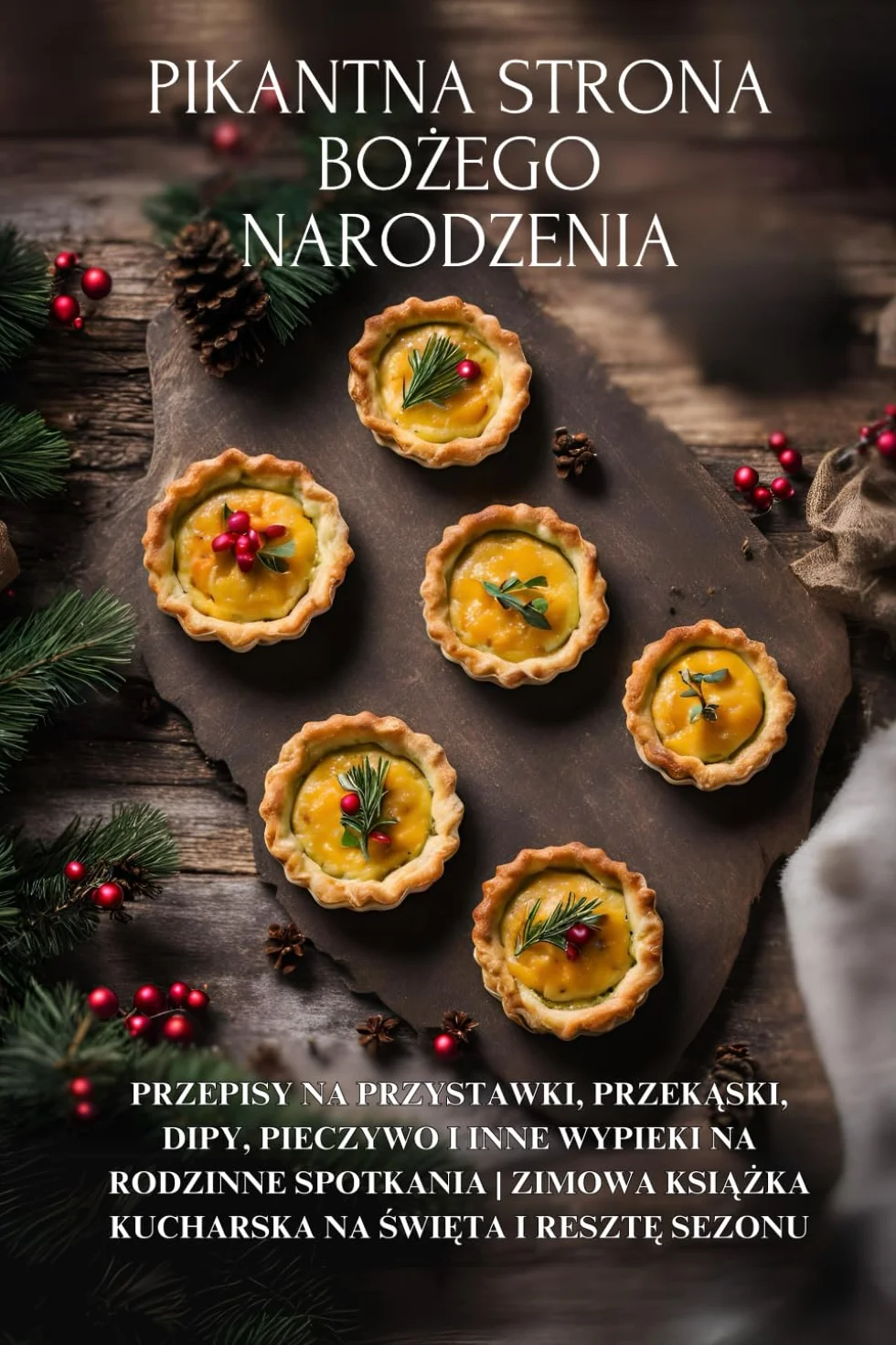 Pikantna strona Bożego Narodzenia: Przepisy na przystawki, przekąski, dipy, pieczywo i inne wypieki na rodzinne spotkania | Zimowa książka kucharska ... na święta i resztę sezonu
