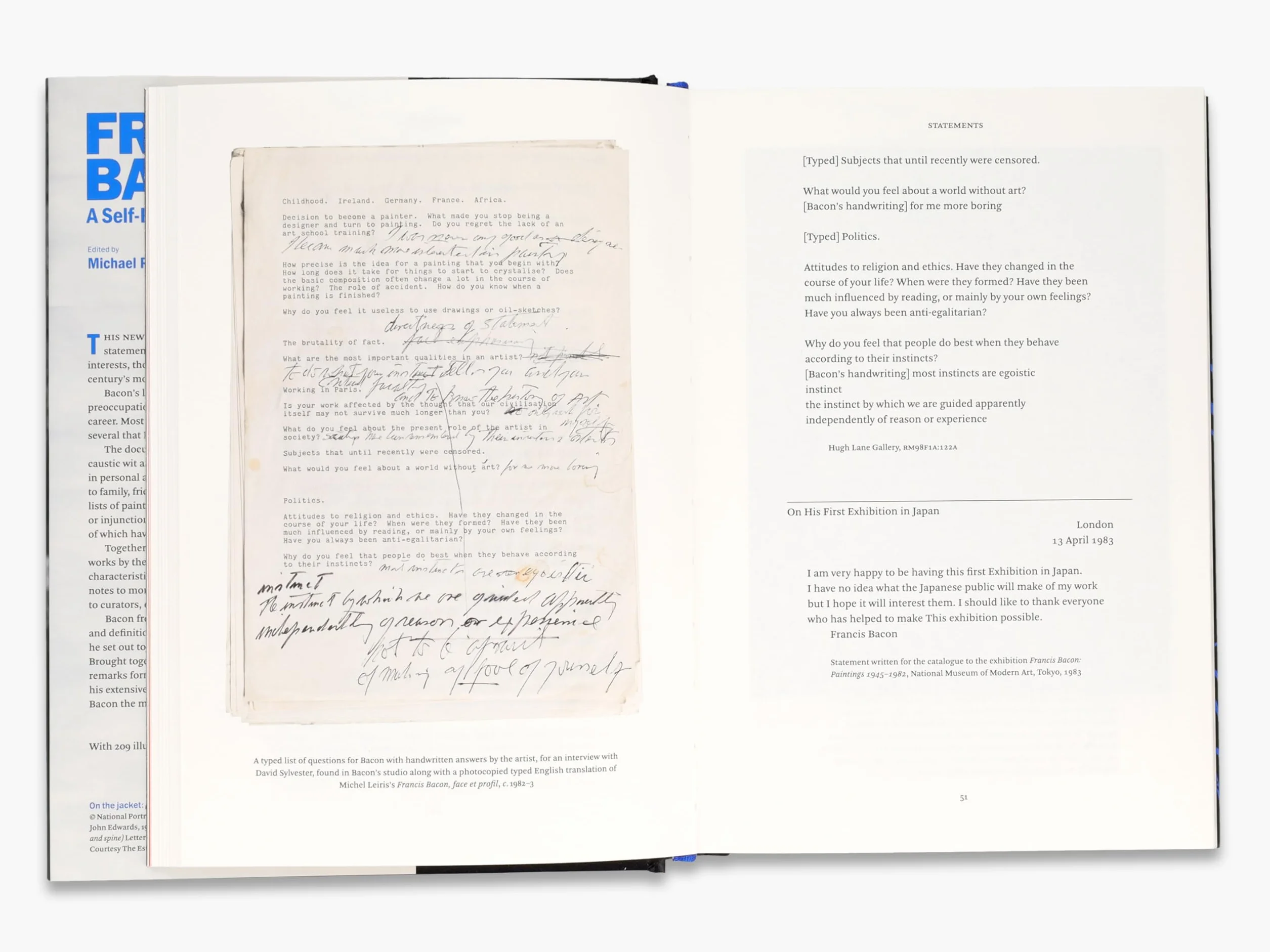 Francis Bacon: A Self-Portrait in Words /anglais