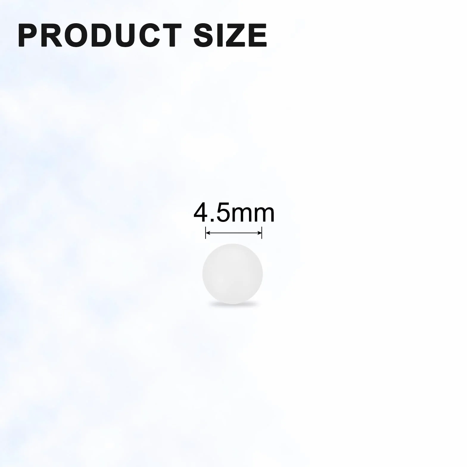 Plastikowe kulki łożyskowe PP 4,5 mm G2 matowa powierzchnia biały 100 szt.