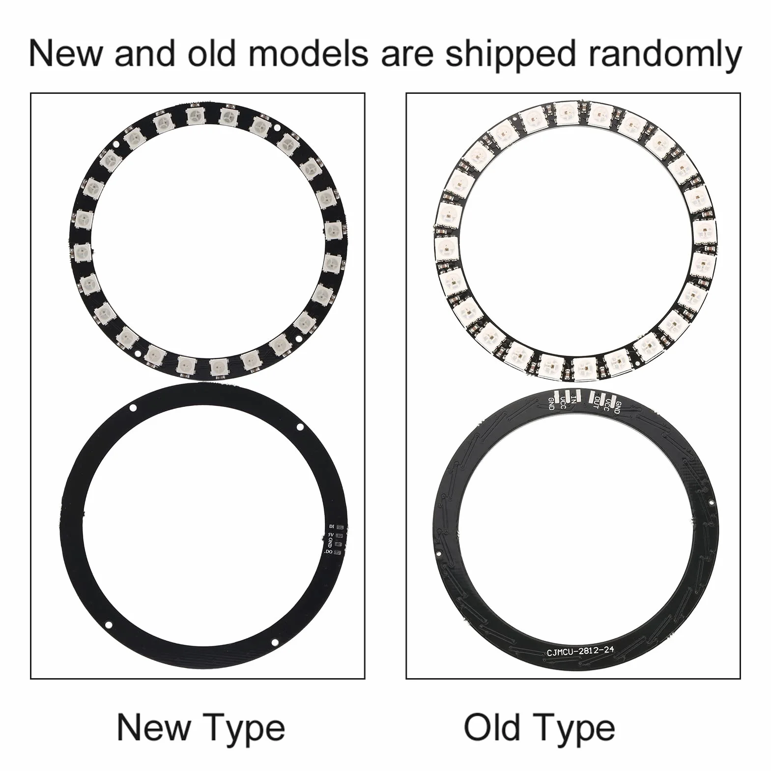 WS2812 5050 RGB LED Ring 24-bitowa DC 5V