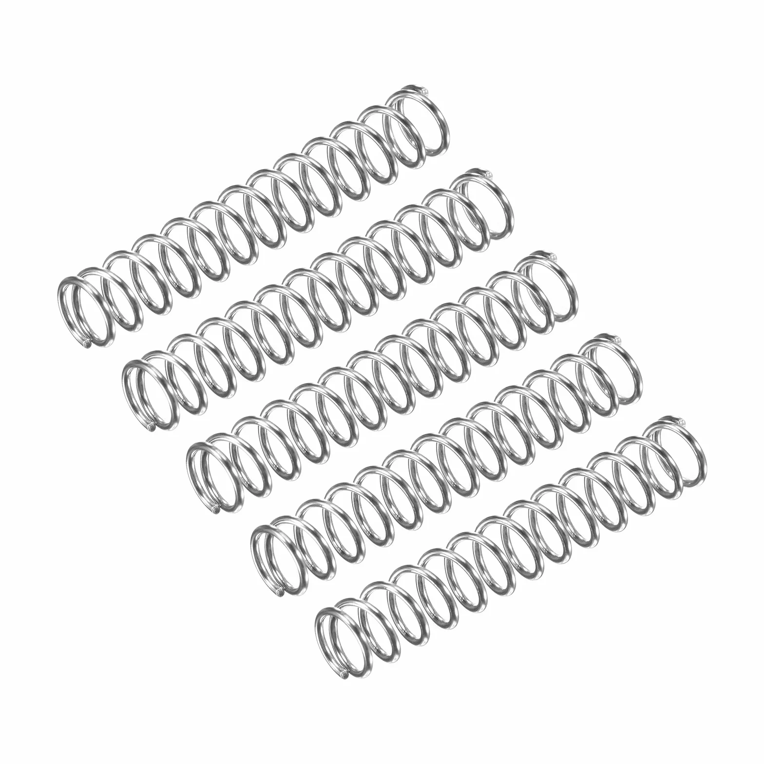 Sprężyny dociskowe 304 stal szlachetna 7 mm AD 0,8 mm drut 40 mm długość srebrny QUARKZMAN