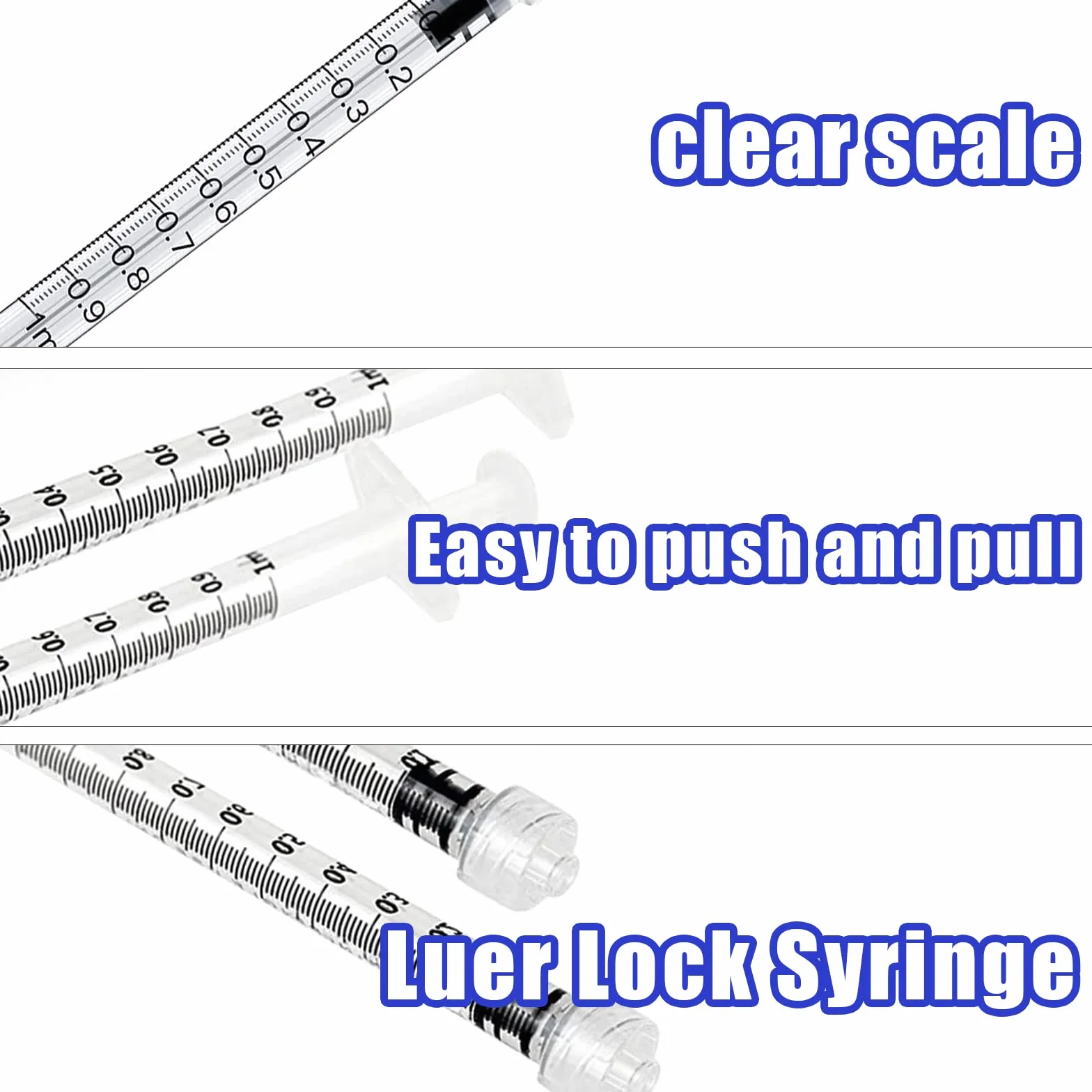 20 sztuk strzykawek Luer Lock 5 ml, pojedyncza strzykawka z tworzywa sztucznego do laboratoriów naukowych, pomiar płynów, zwierząt domowych, aplikator oleju lub kleju (5 ml, 20)