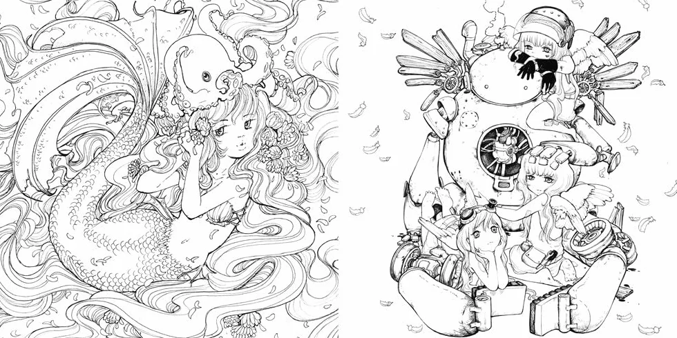 Pop Manga Coloring Book