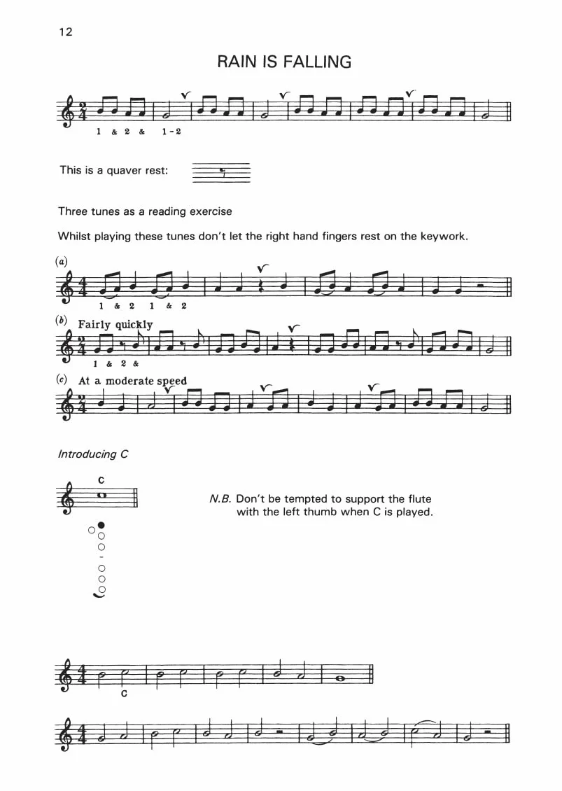 Flute Book for Beginners Part 1