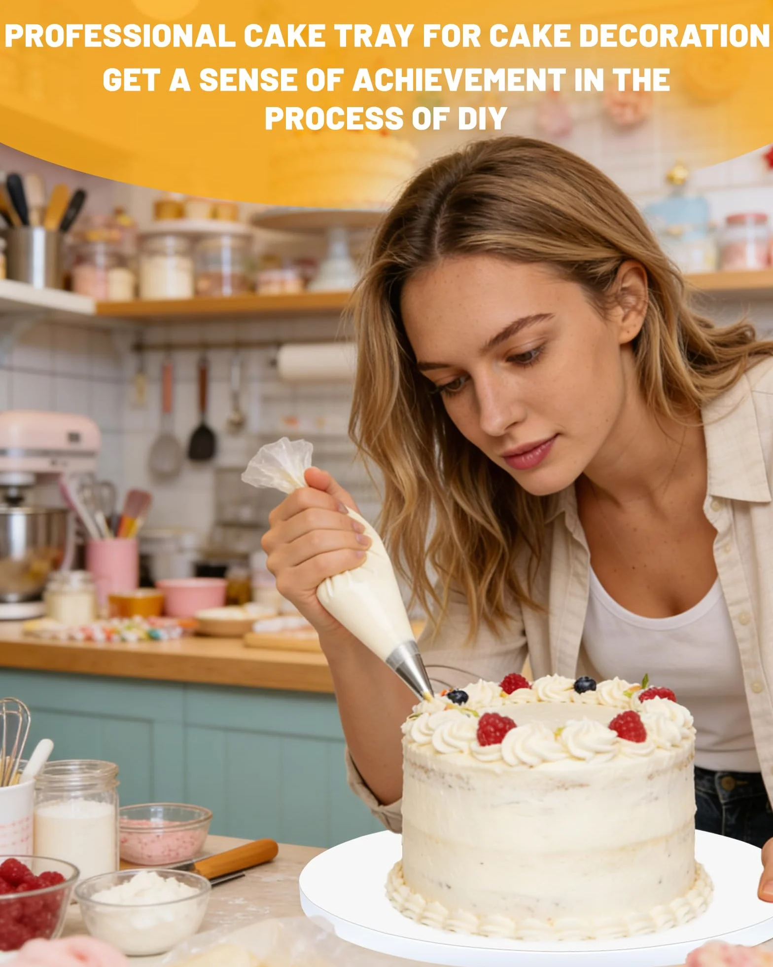 6 sztuk okrągłych podstawek pod tort 25 cm (10 cali) grubość 12 mm wzmocnione i stabilne białe Cake Drum, wielokrotnego użytku idealne do transportu i prezentacji tortów i deserów