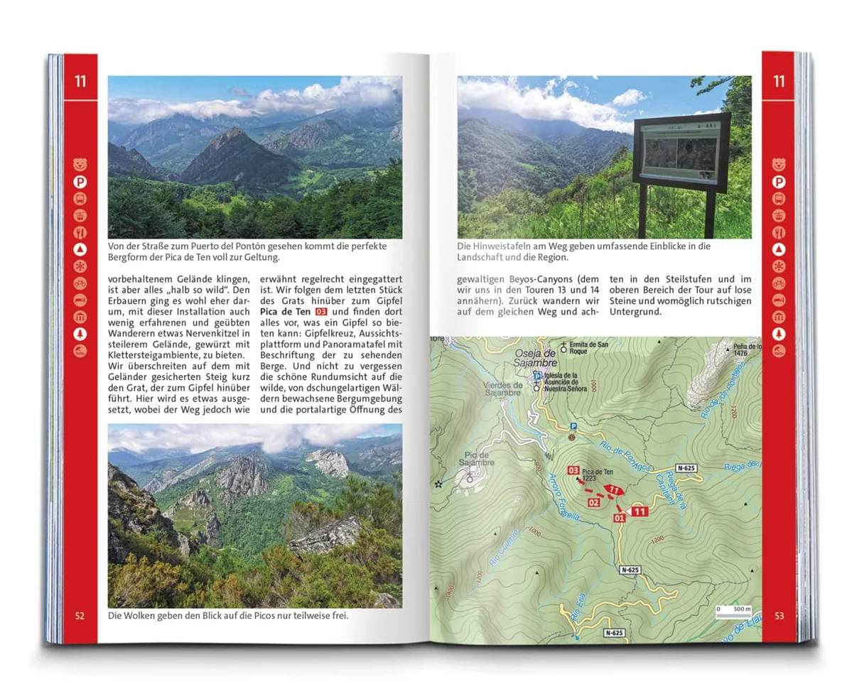 KOMPASS Wanderführer Picos de Europa 55 Touren Extra-Tourenkarte GPS-Daten zum Download