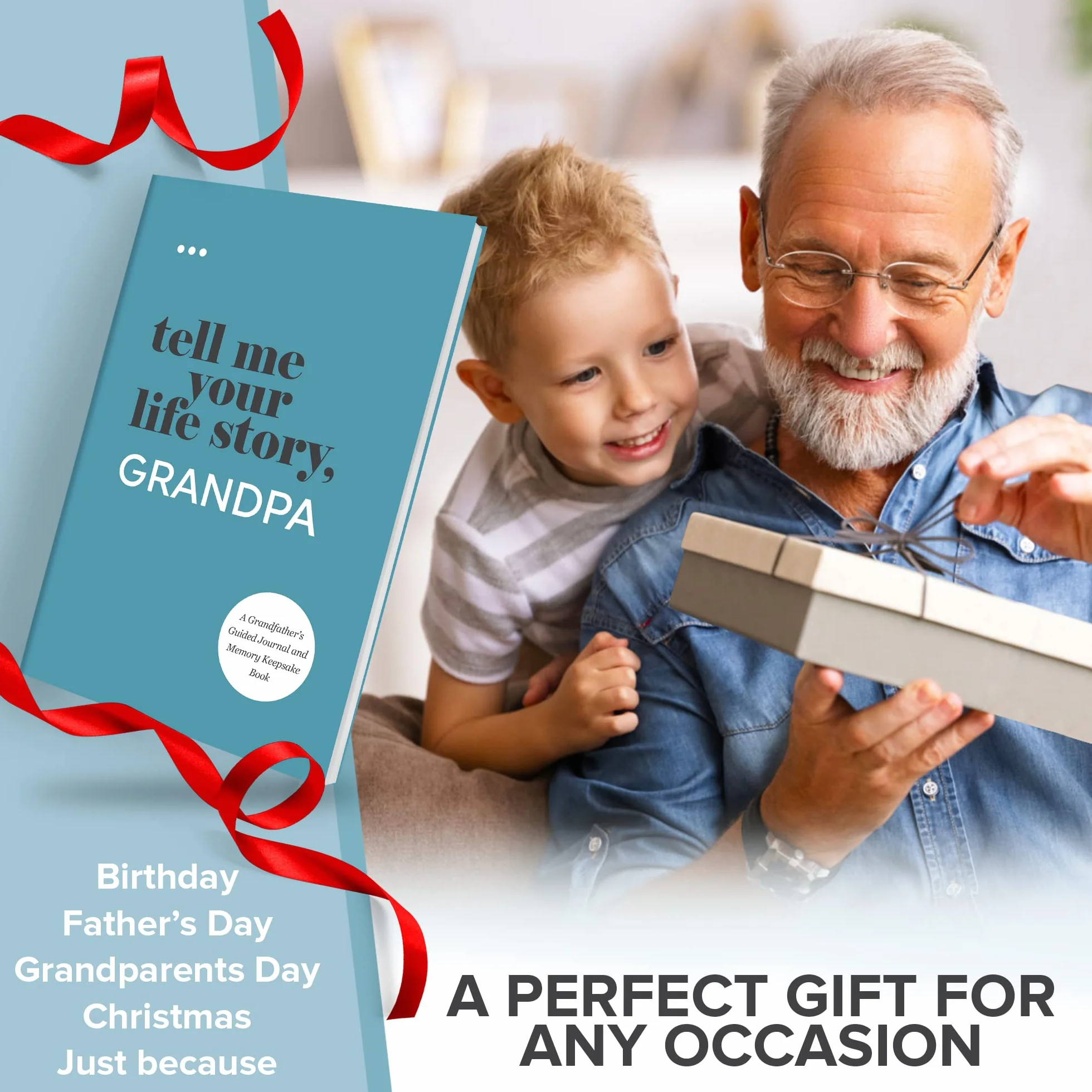 Tell Me Your Life Story, Grandpa: A Grandfather’s Guided Journal and Memory Keepsake Book