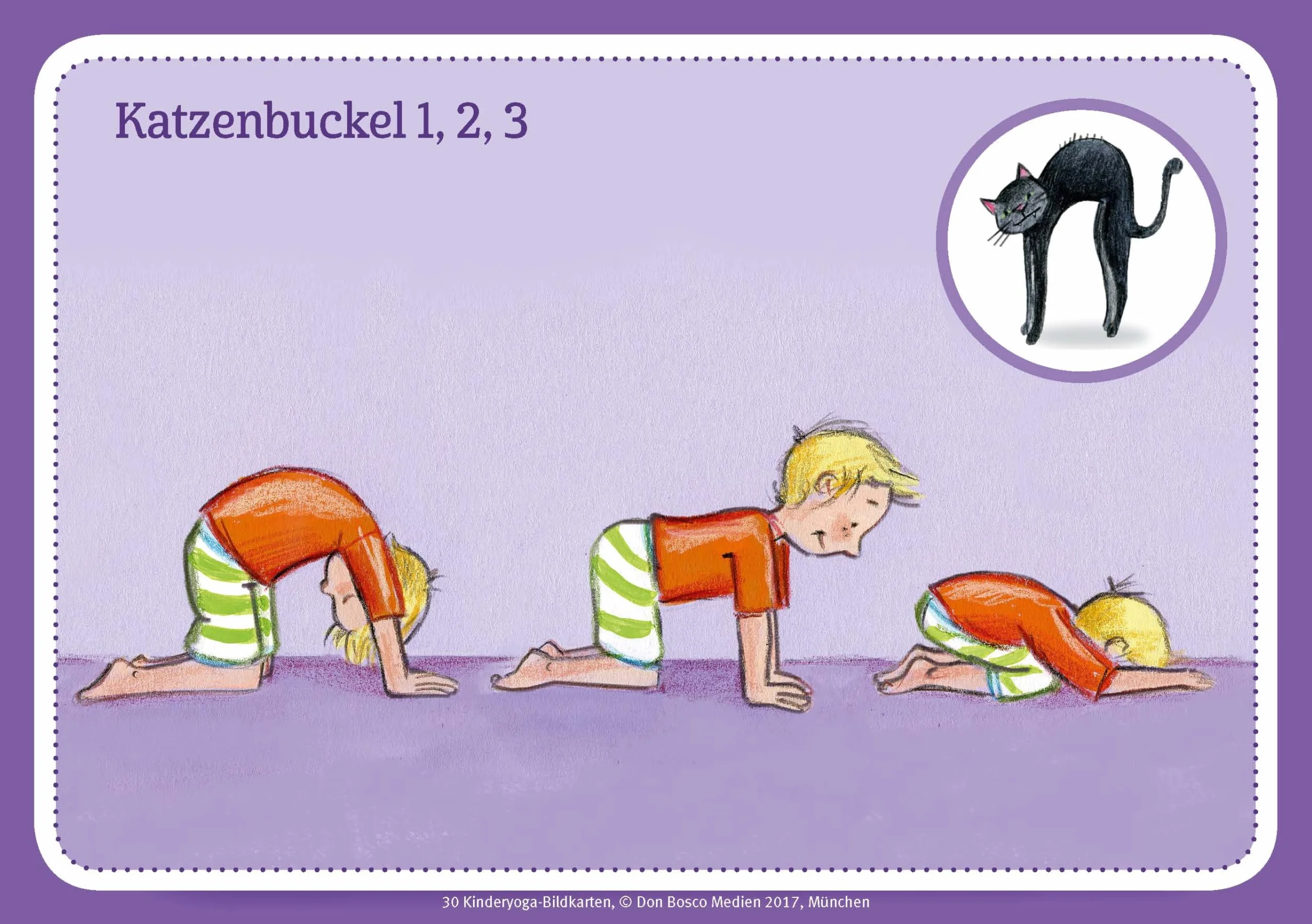 30 Kinderyoga-Bildkarten: Übungen und Reime für kleine Yogis