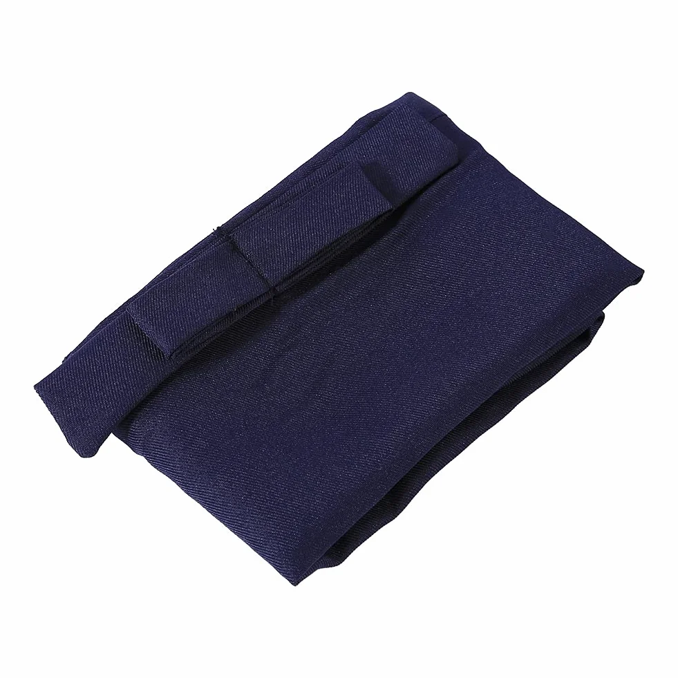 Fartuch w Talii z 2 Kieszeniami, Jednokolorowy Fartuch do Połowy Długości Polyerter Unisex Typu Bowknot Kelner Pół Fartuch dla Kobiet Mężczyźni Kelnerka Kelnerka (7 Kolorów)(Ciemny niebieski)