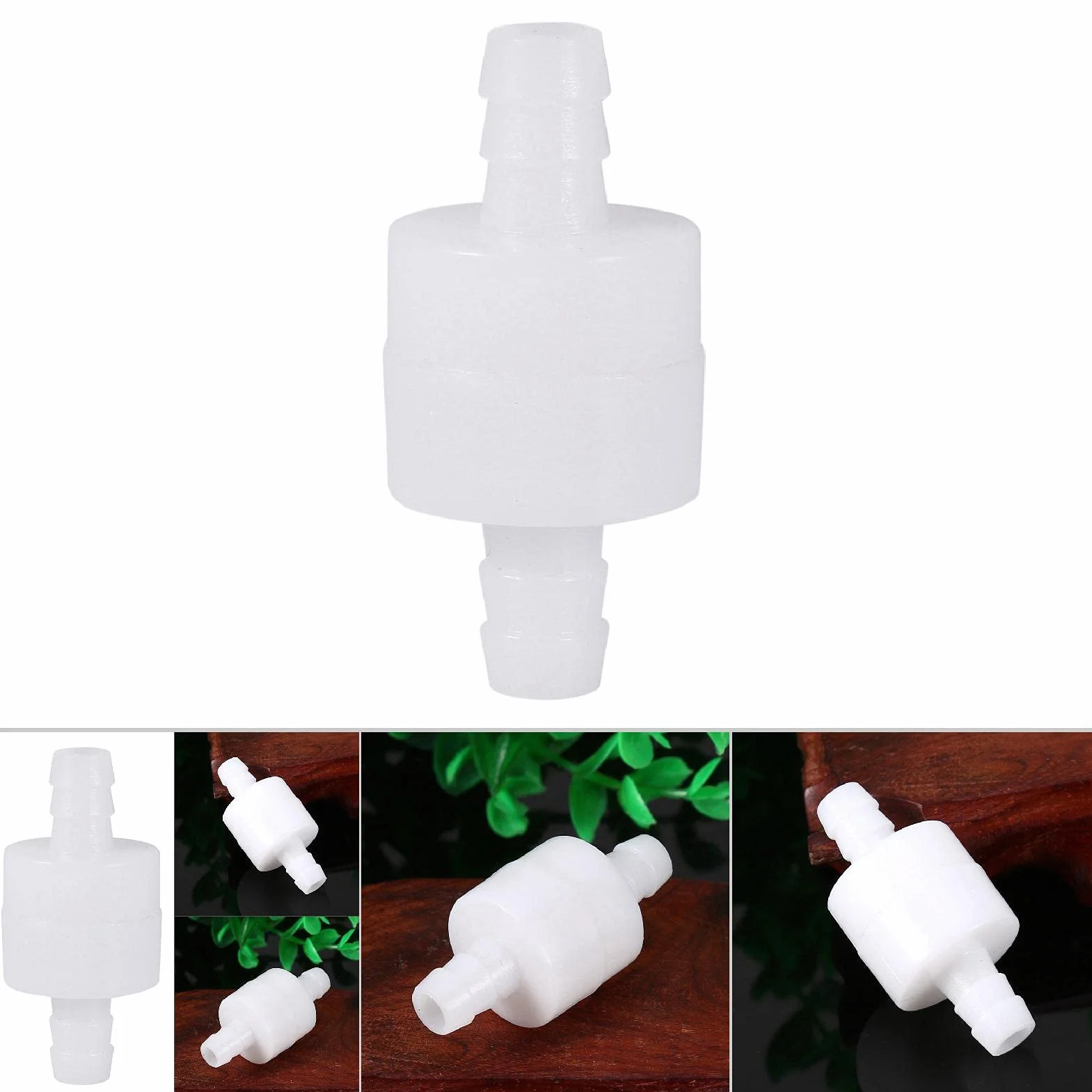 FTVOGUE Zawór zwrotny 8 mm Inline One Way Non-Return Plastikowy do oleju paliwowego woda gazowa powietrze