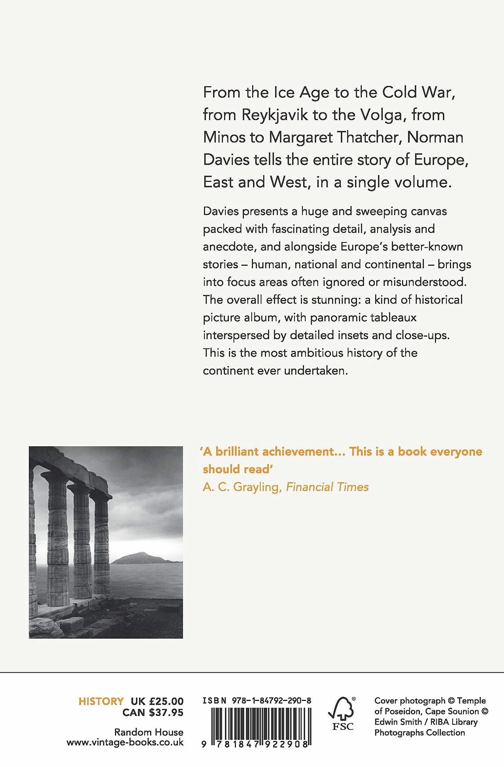 Europe: A history from the ice age to the modern age