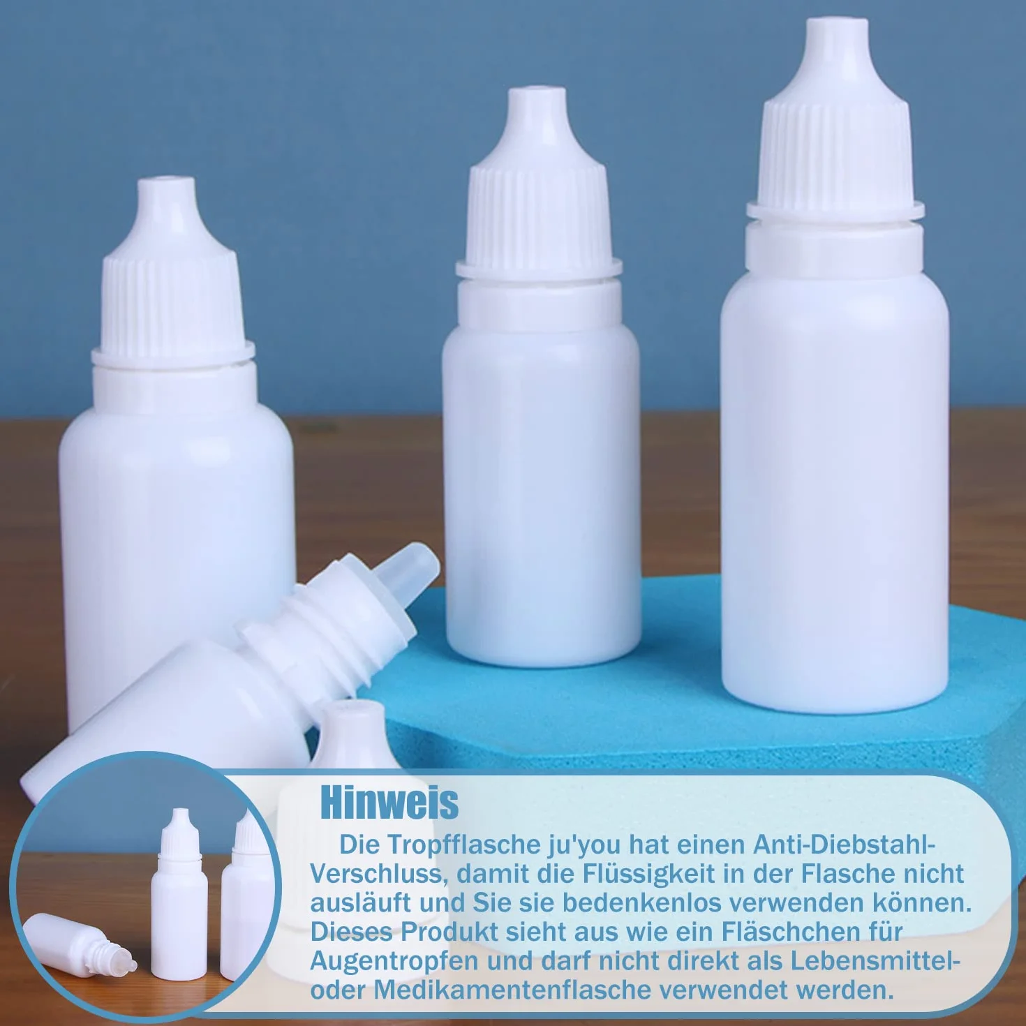 LATRAT 10 sztuk butelek z kroplomierzem, 10 ml, z lejkiem, pipetą transferową, butelka do oczu, buteleczki z kroplomierzem, białe 10 ml