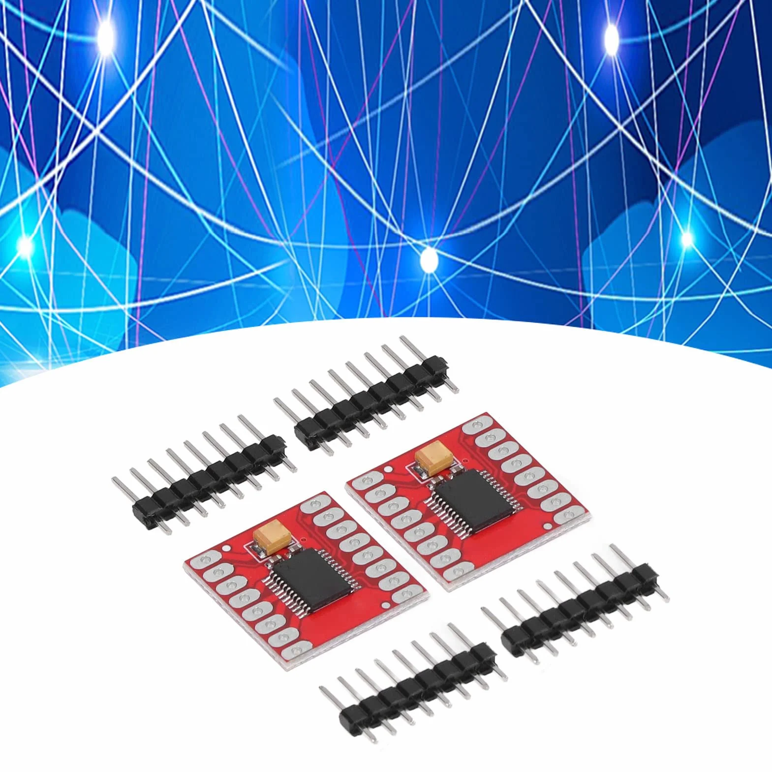2 zestawy Moduł napędu silnika - Dual Driver Controller Board H Bridge do silnika stałego i krokowego z zabezpieczeniem nadprądowym, TB6612FNG H Bridge 21 x 21 mm / 0,83 x 0,83 cala