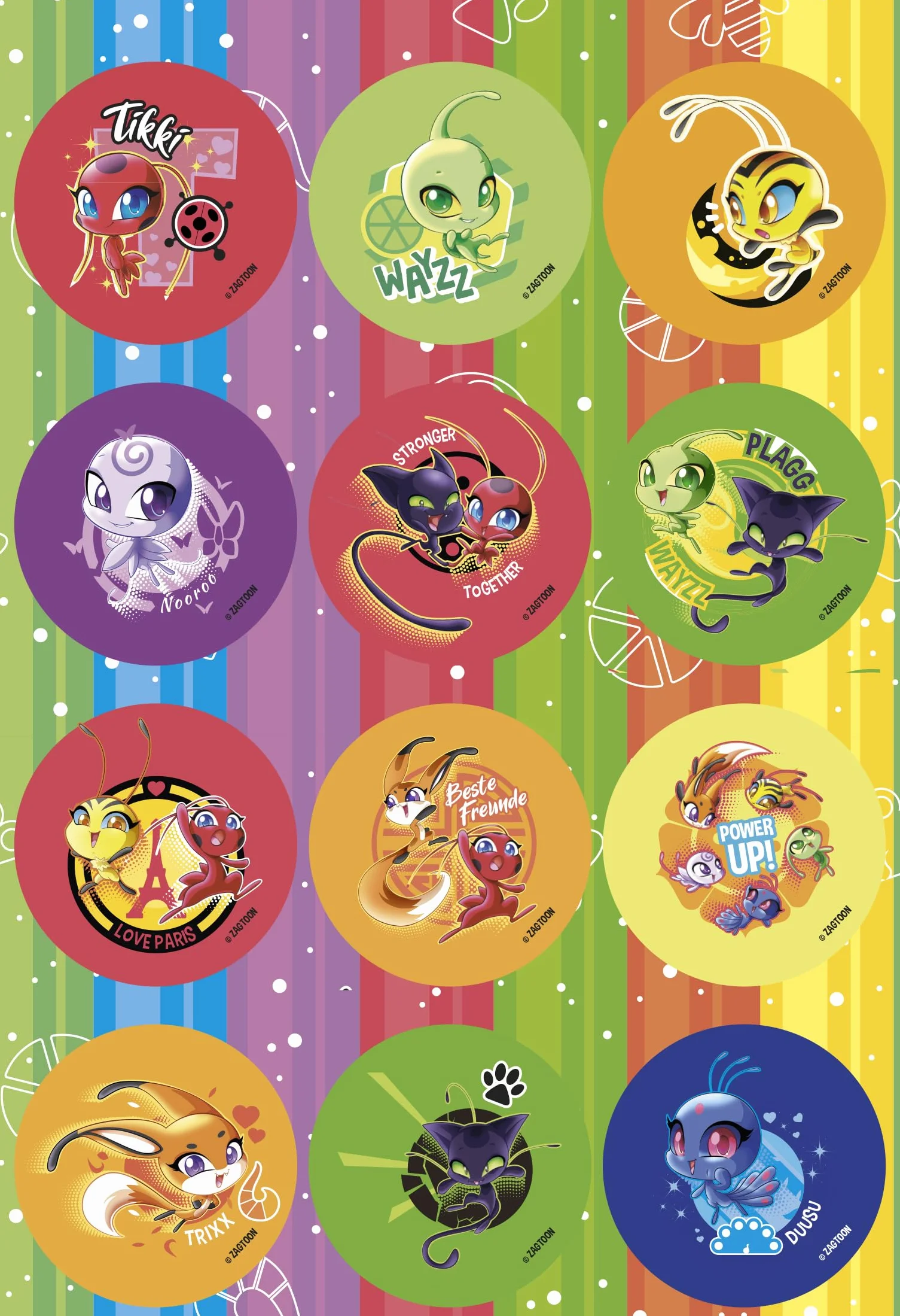 Miraculous Mein großer Kwami-Block Stickern und Malen Sticker Malblock