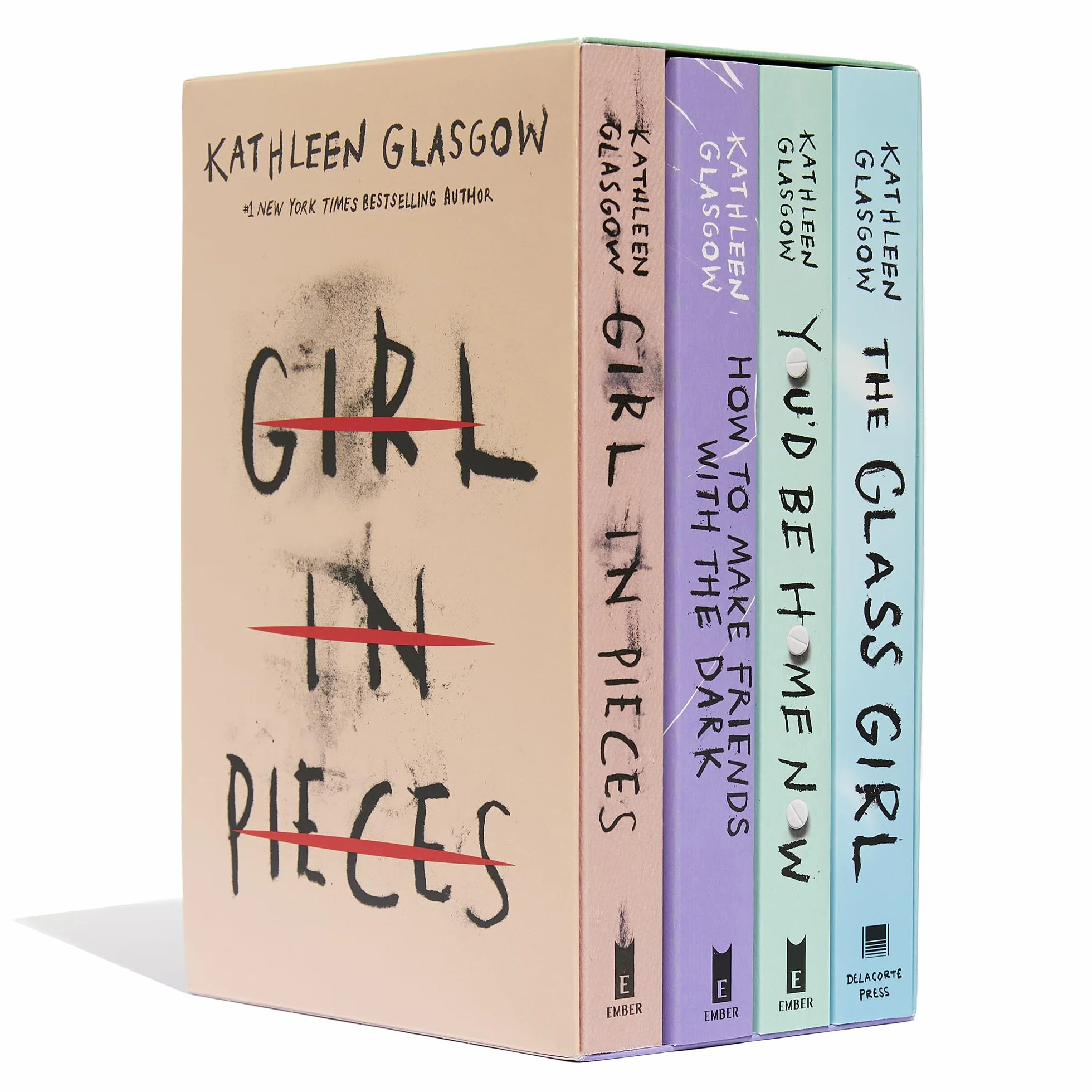 Kathleen Glasgow 4-Book Boxed Set: Girl in Pieces, How to Make Friends with the Dark, You'd Be Home Now, The Glass Girl