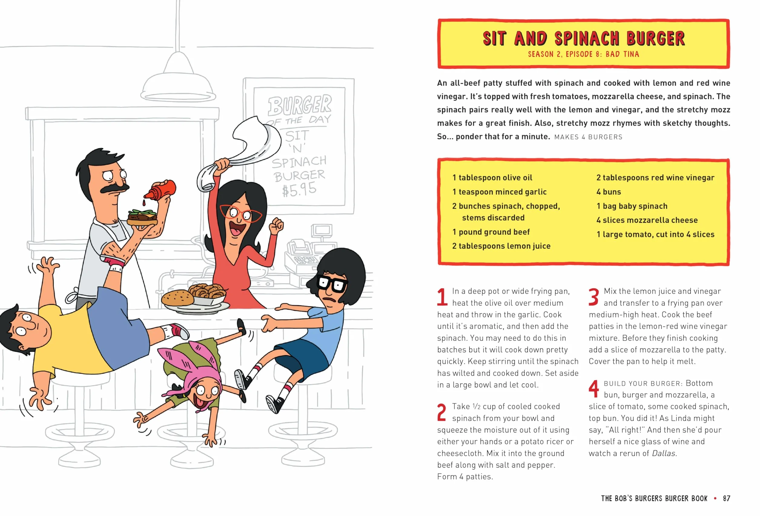 The Bob's Burgers Burger Book: Real Recipes for Joke Burgers
