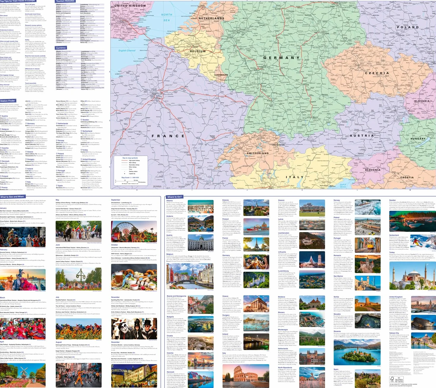 Collins Rail Map of Europe