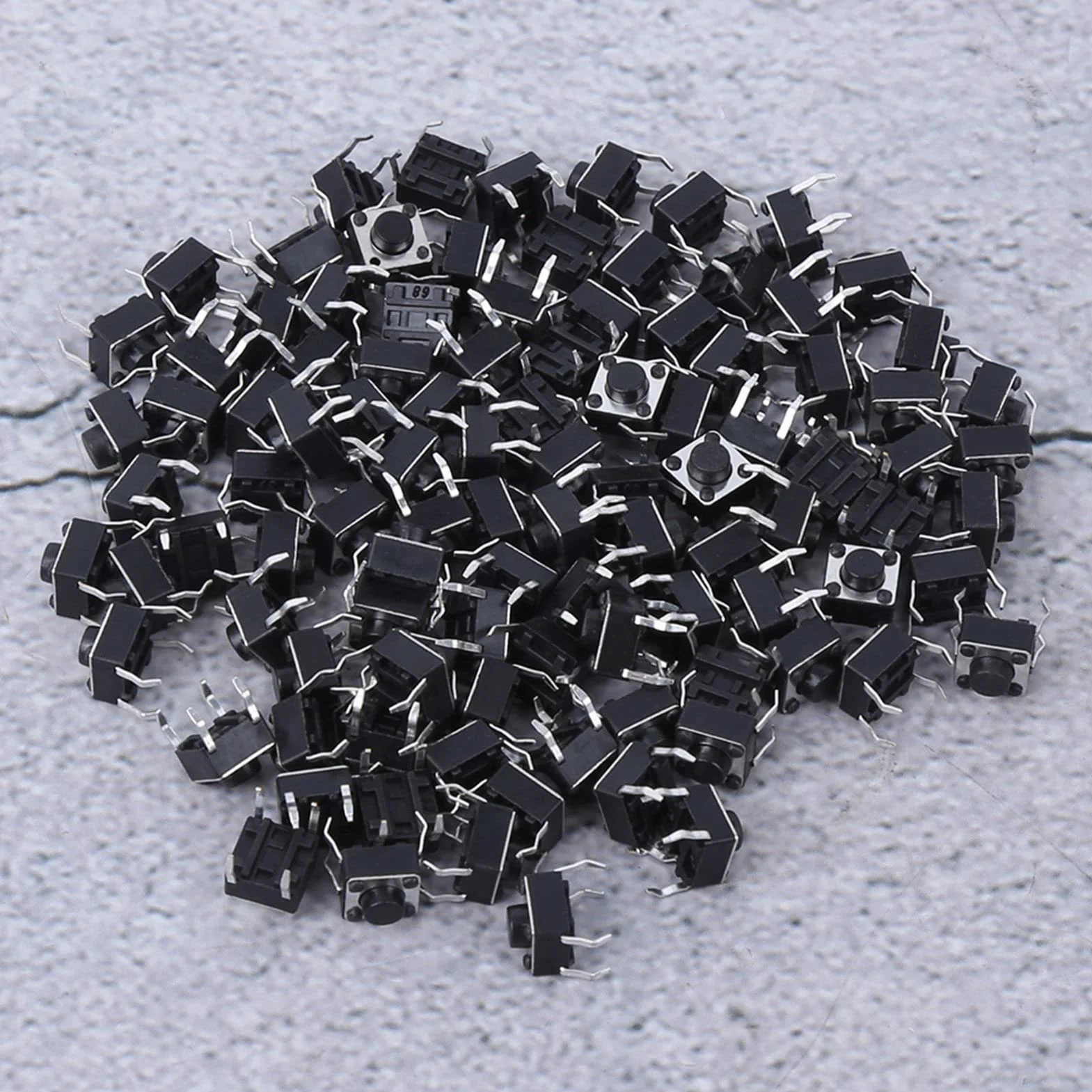 Mikroprzełącznik 6x6x5 mm Przełącznik Dotykowy Chwilowy 100 Szt. Miniaturowy Przycisk Micro Switch
