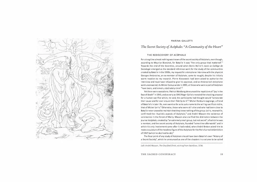The Sacred Conspiracy: The Internal Papers of the Secret Society of Acéphale and Lectures to the College of Sociology