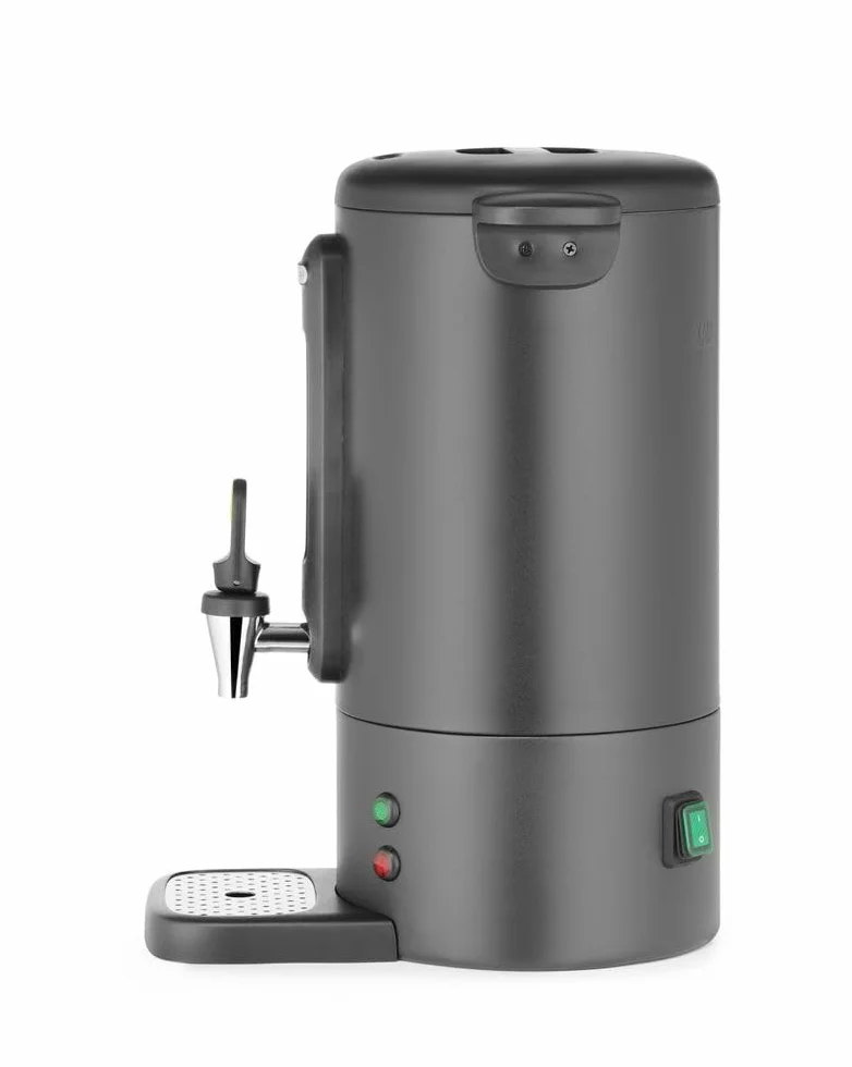 HENDI Zaparzacz do kawy, UNIQ, do parzenia kawy, kran bez kapania, wskaźnik poziomu wody, perkolator do kawy, ekspres do kawy, 7L, 230V/1050W, 307x330x(H)450mm, stal nierdzewna, polipropylen, czarny