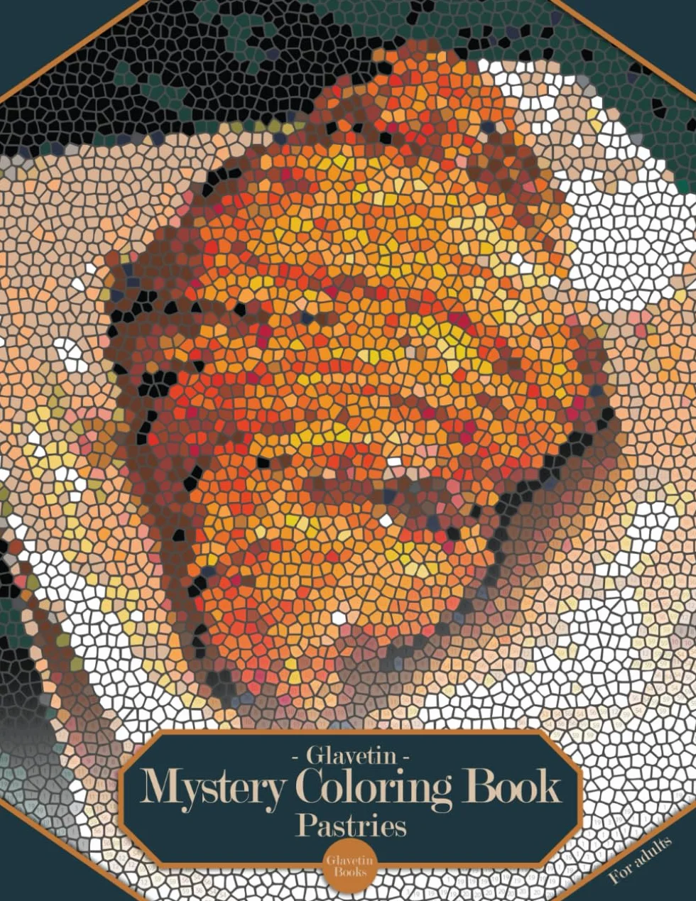 Glavetin - Mystery Coloring Book - Pastries: Coloring book by number for adults in a mosaic style: 6
