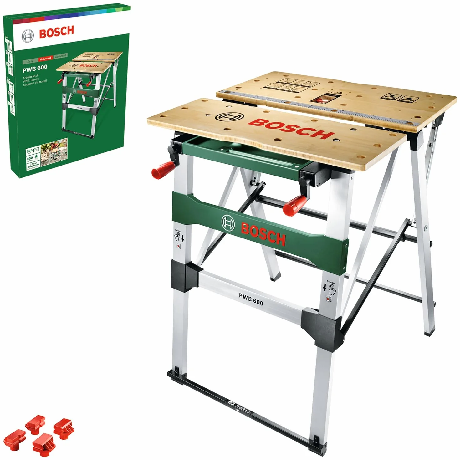 Stół roboczy Bosch PWB 600 200 kg 4 szczęki mocujące