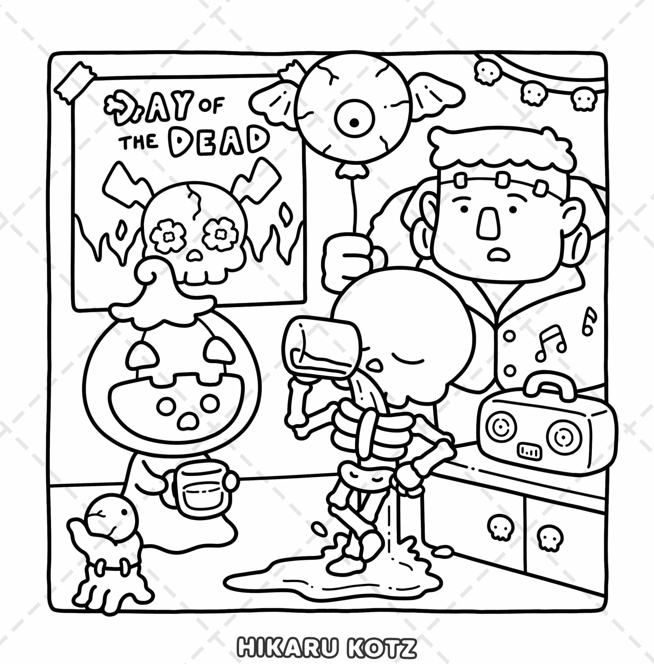 Silly Spooky: Cozy and Funny Coloring Book for Adults and Teens