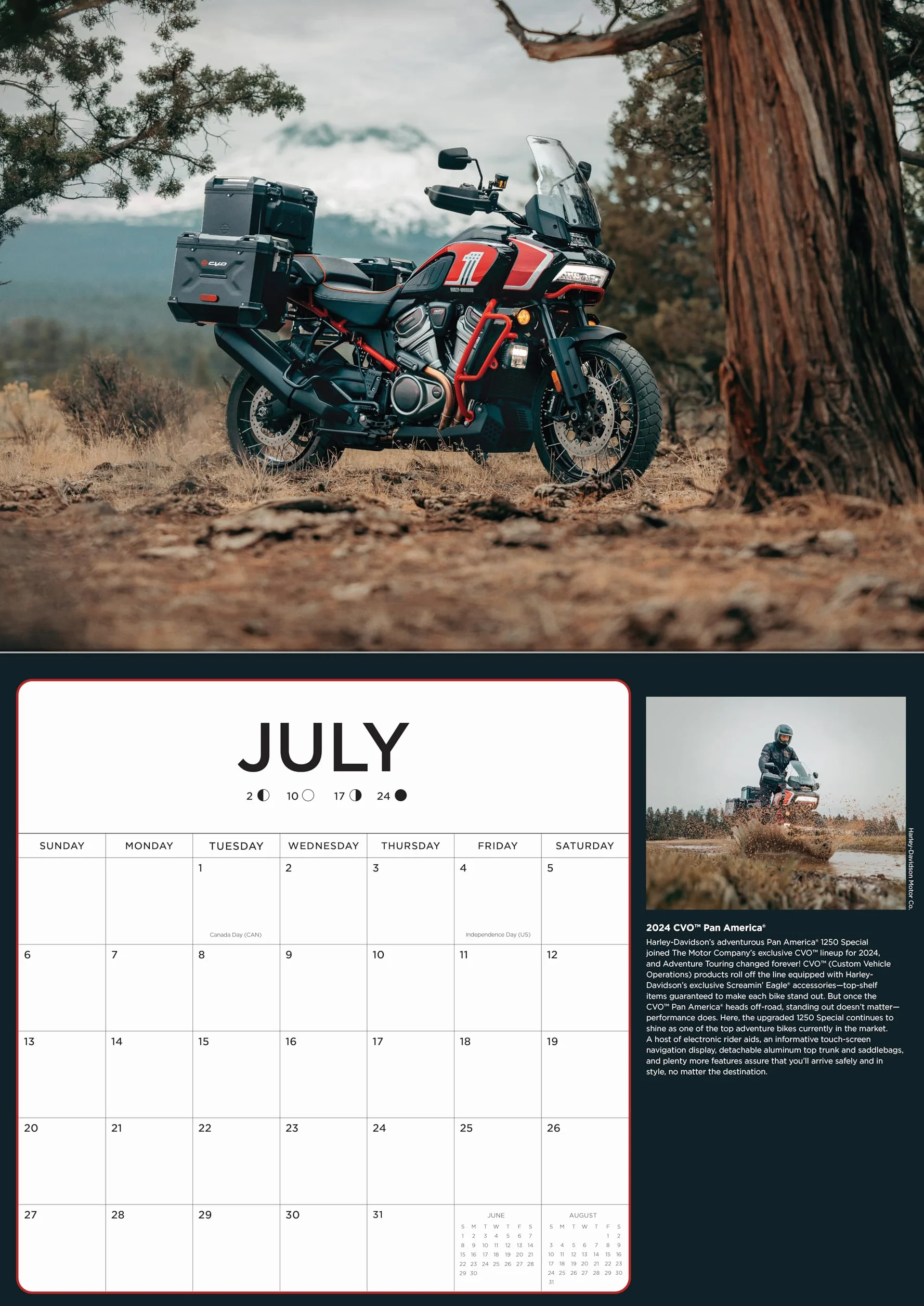 Harley-Davidson 17x12 2025 16-Month Calendar September 2024 December 2025